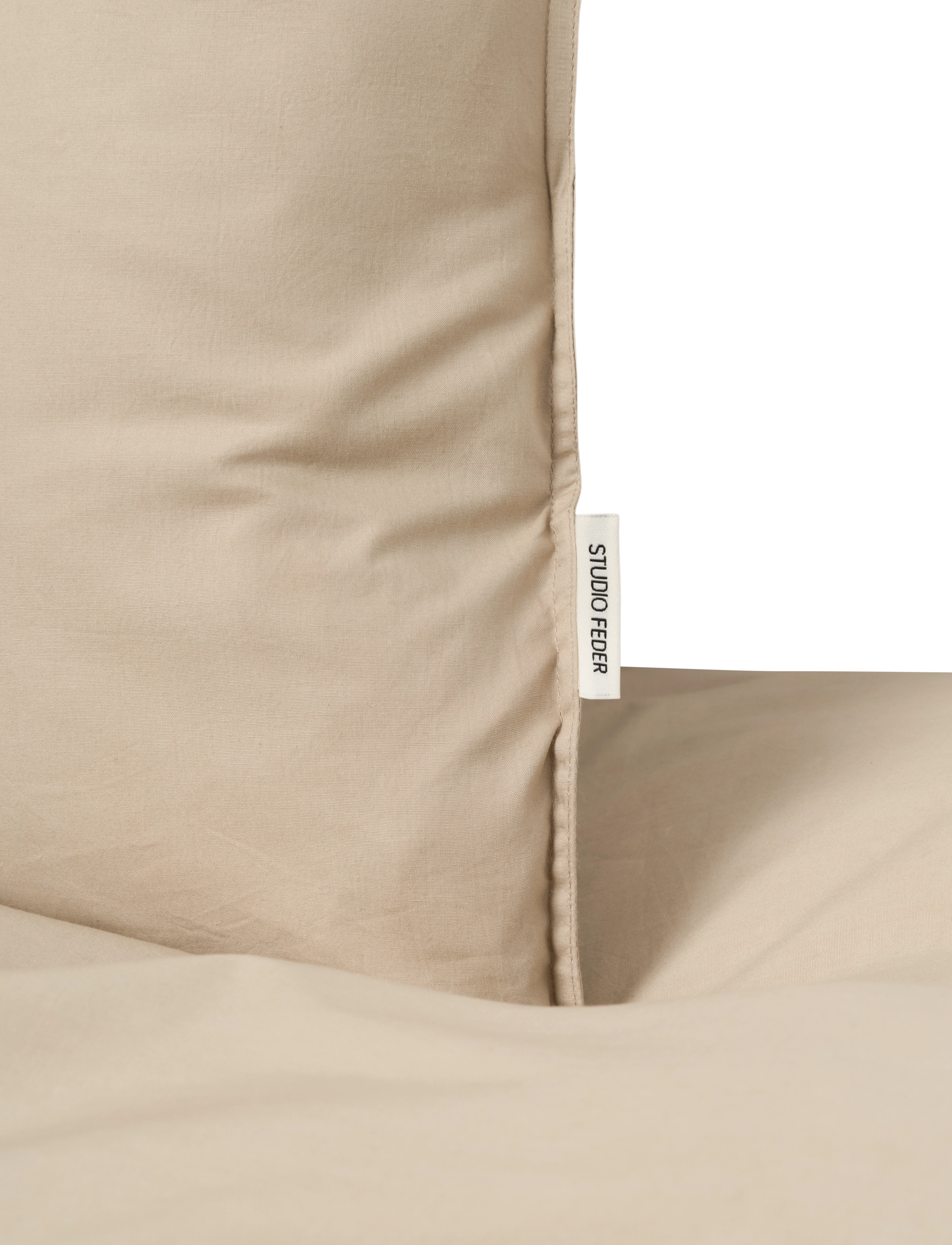 STUDIO FEDER Junior Bedding Percale, 100X 140 cm/40X45 cm, Sleep Time, Beige - Bed Sets, Kinder