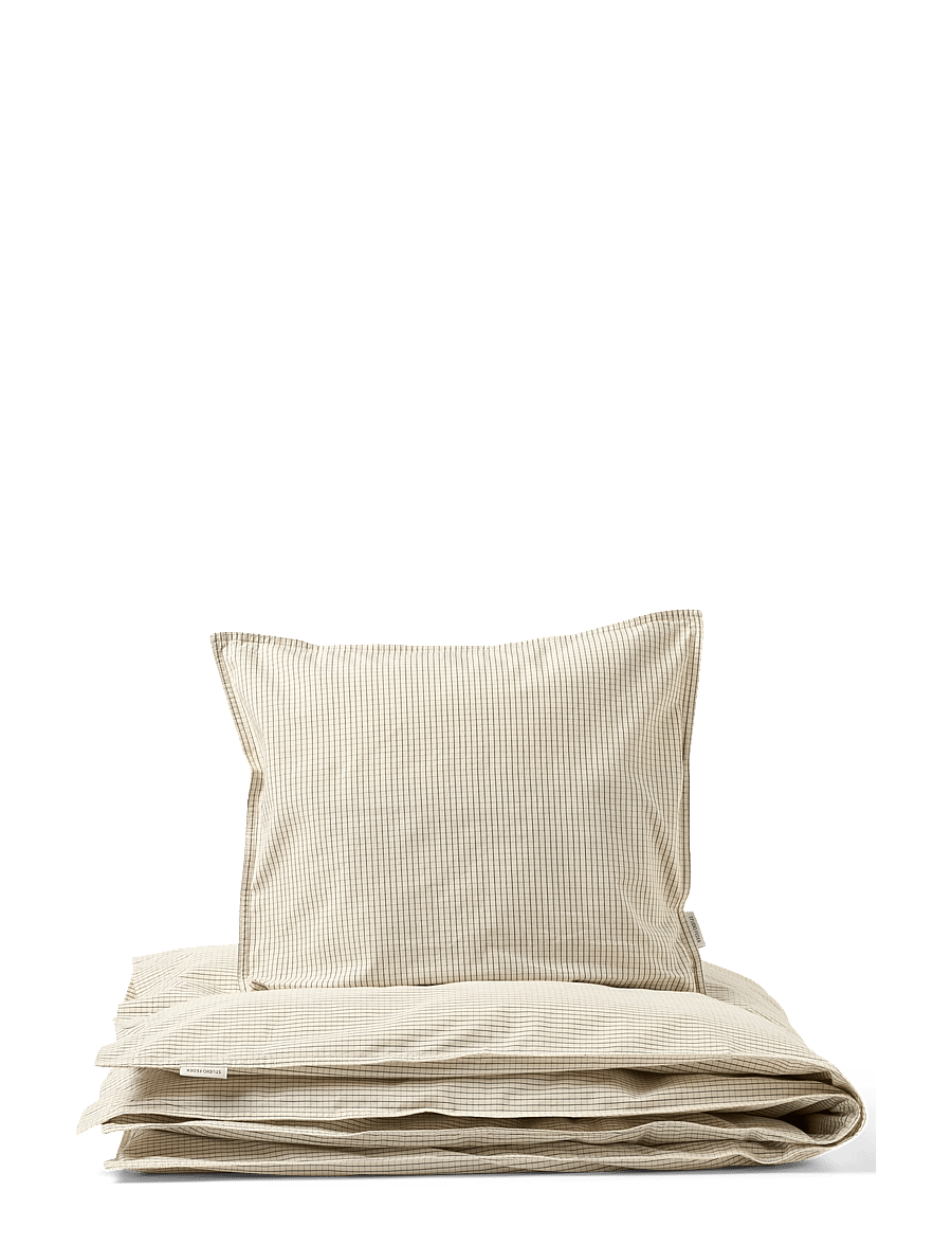 STUDIO FEDER - SENGETØJ - køb efter pris - creme black plaid - 1