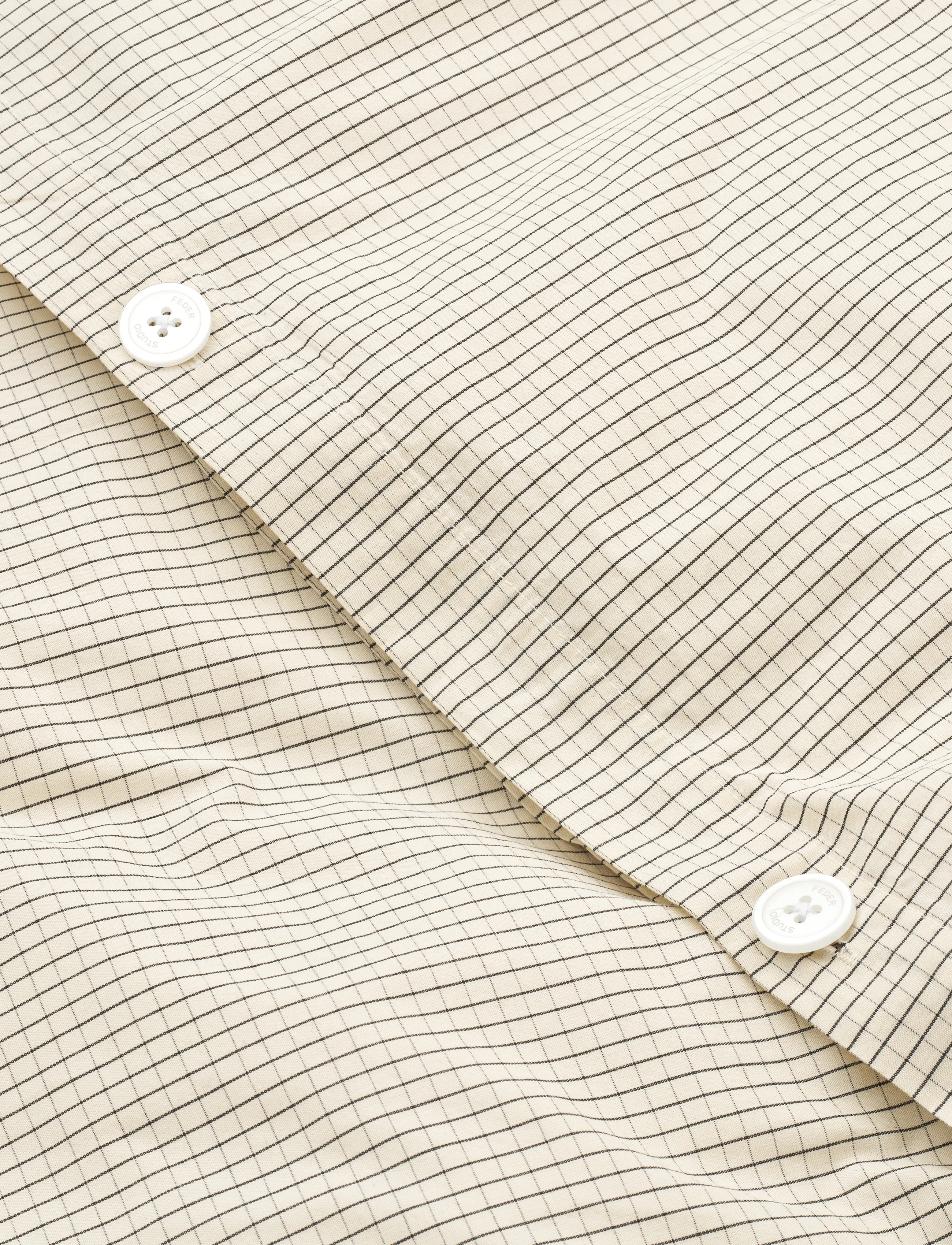 STUDIO FEDER - PERCALE - köp efter pris - creme black plaid - 3