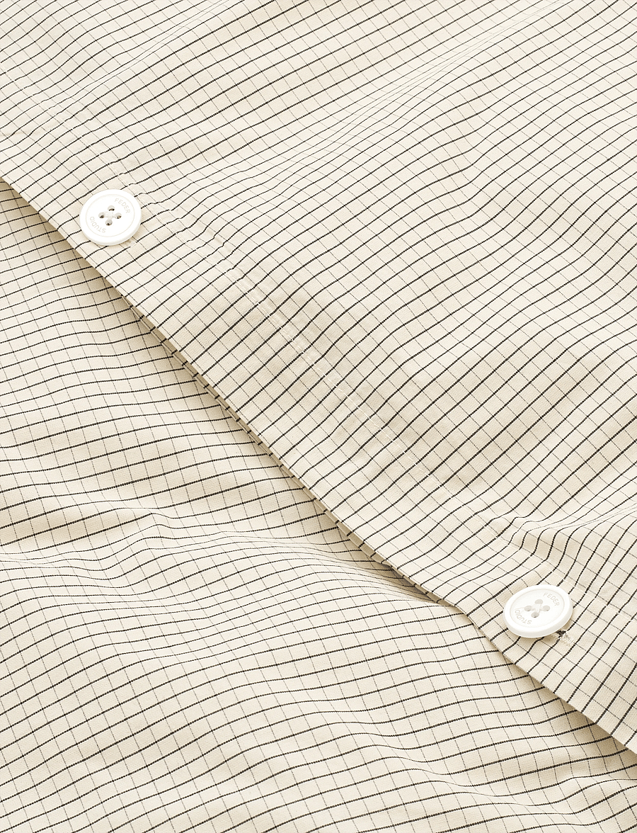 STUDIO FEDER - SENGETØJ - køb efter pris - creme black plaid - 3