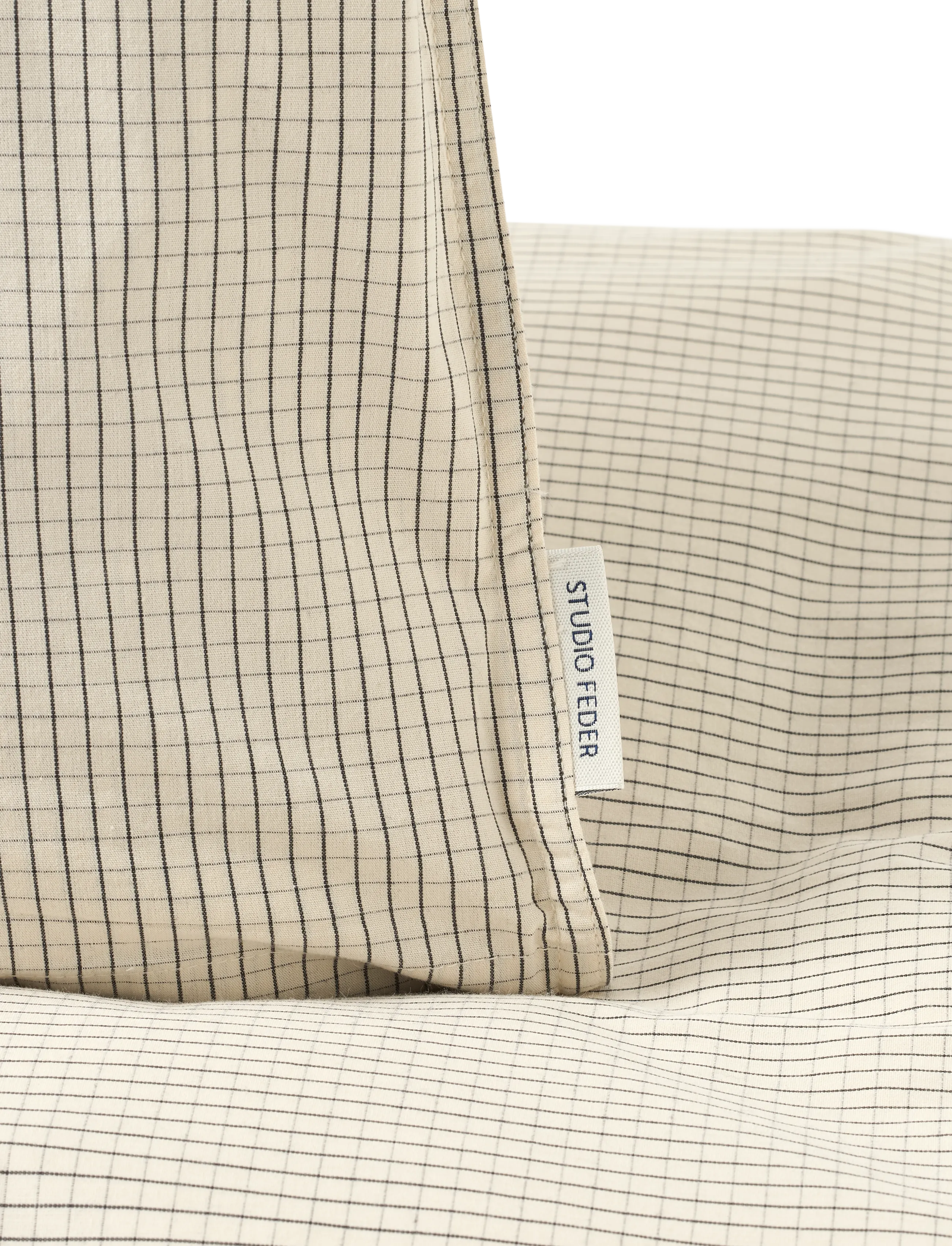 STUDIO FEDER - PERCALE - köp efter pris - creme black plaid - 4