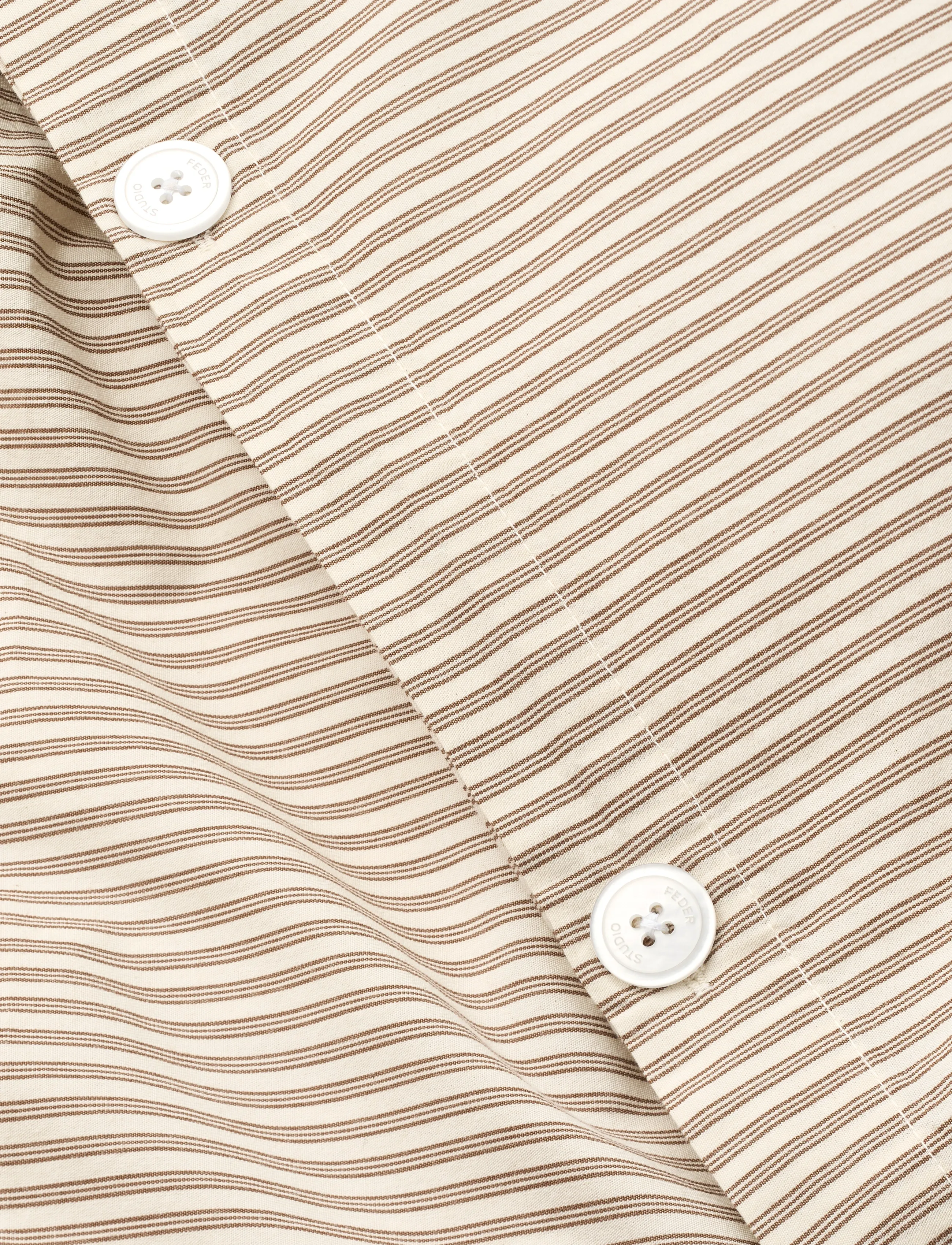 STUDIO FEDER - ADULT BEDDING EXTRA LENGTH - sengesæt - brown beach stripe - 5