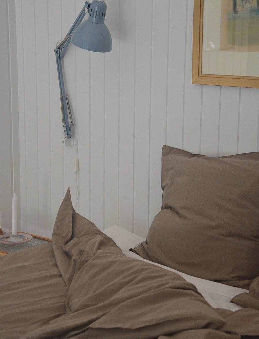 STUDIO FEDER - ADULT BEDDING EXTRA LENGTH - SEERSUCKER - voodiriiete komplektid - taupe - 2