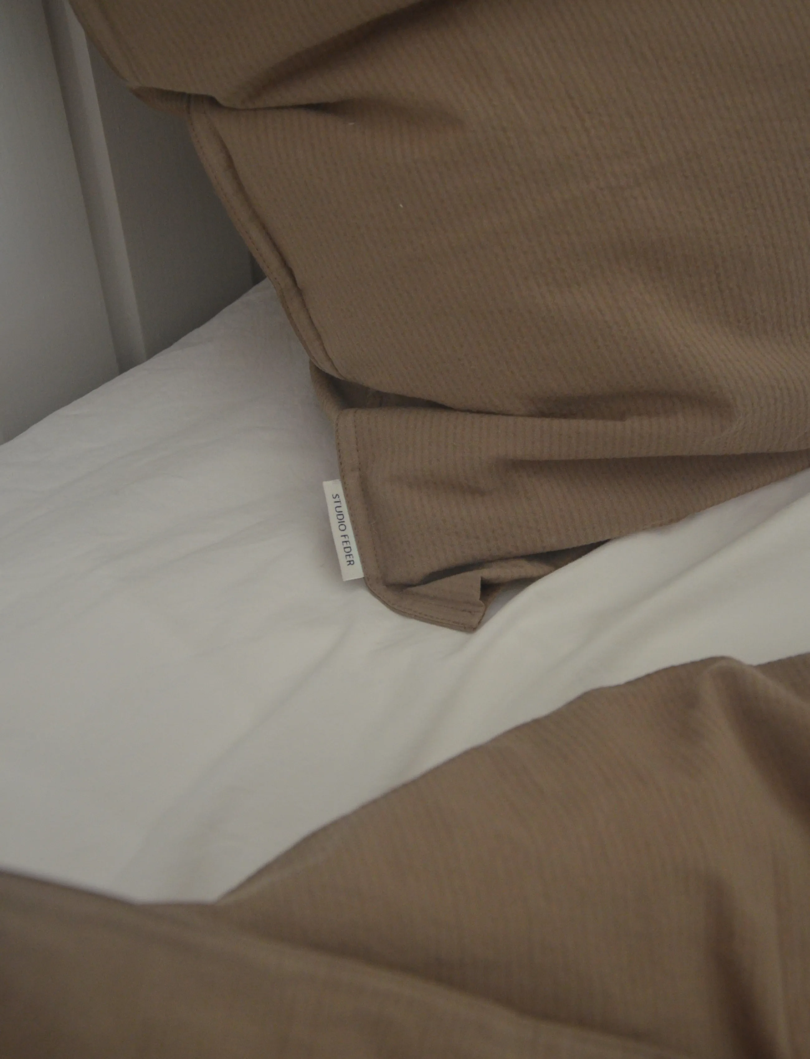 STUDIO FEDER - ADULT BEDDING EXTRA LENGTH - SEERSUCKER - bed sets - taupe - 5