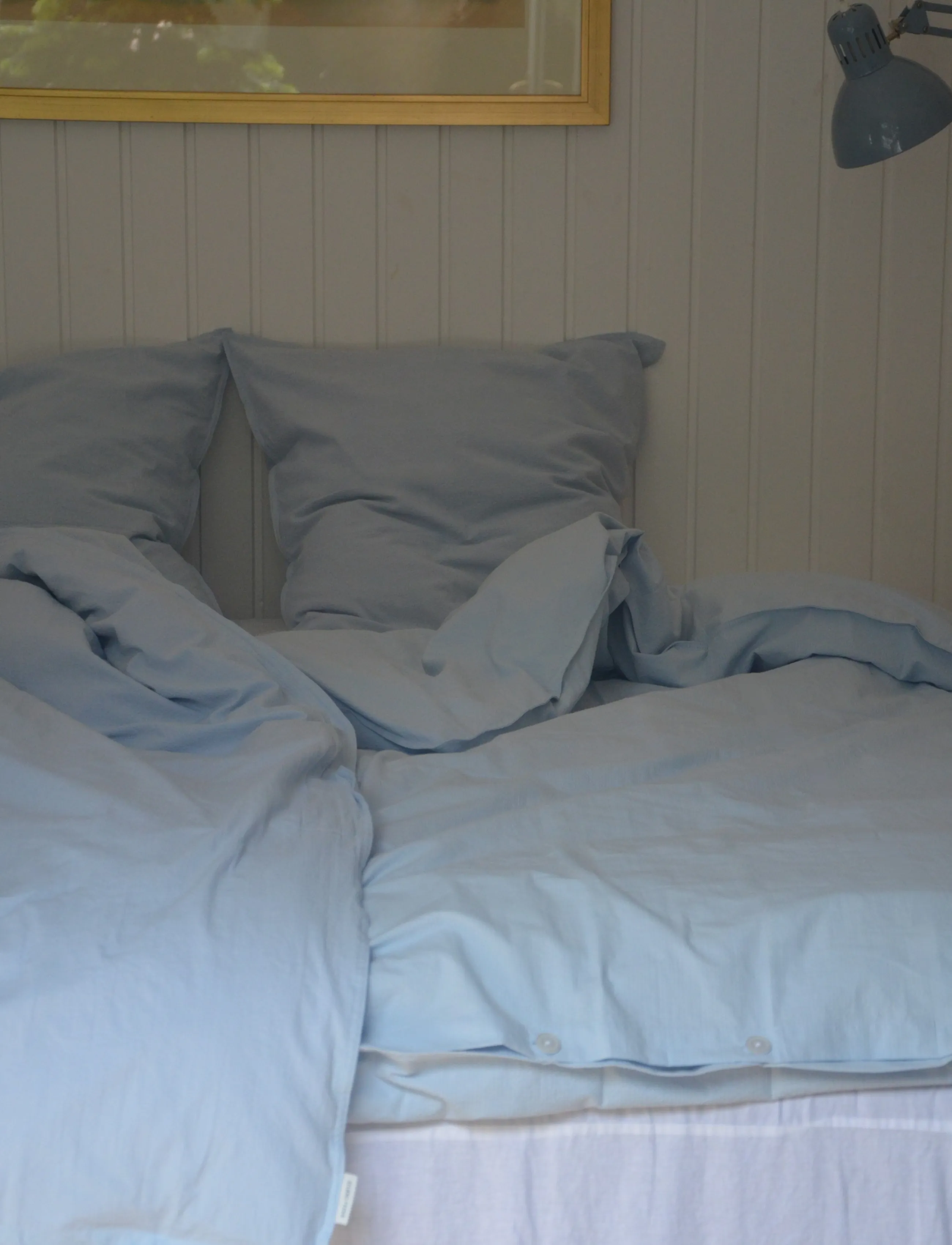 STUDIO FEDER - ADULT BEDDING SWEDISH SIZE - SEERSUCKER - påslakanset - ballad blue - 2