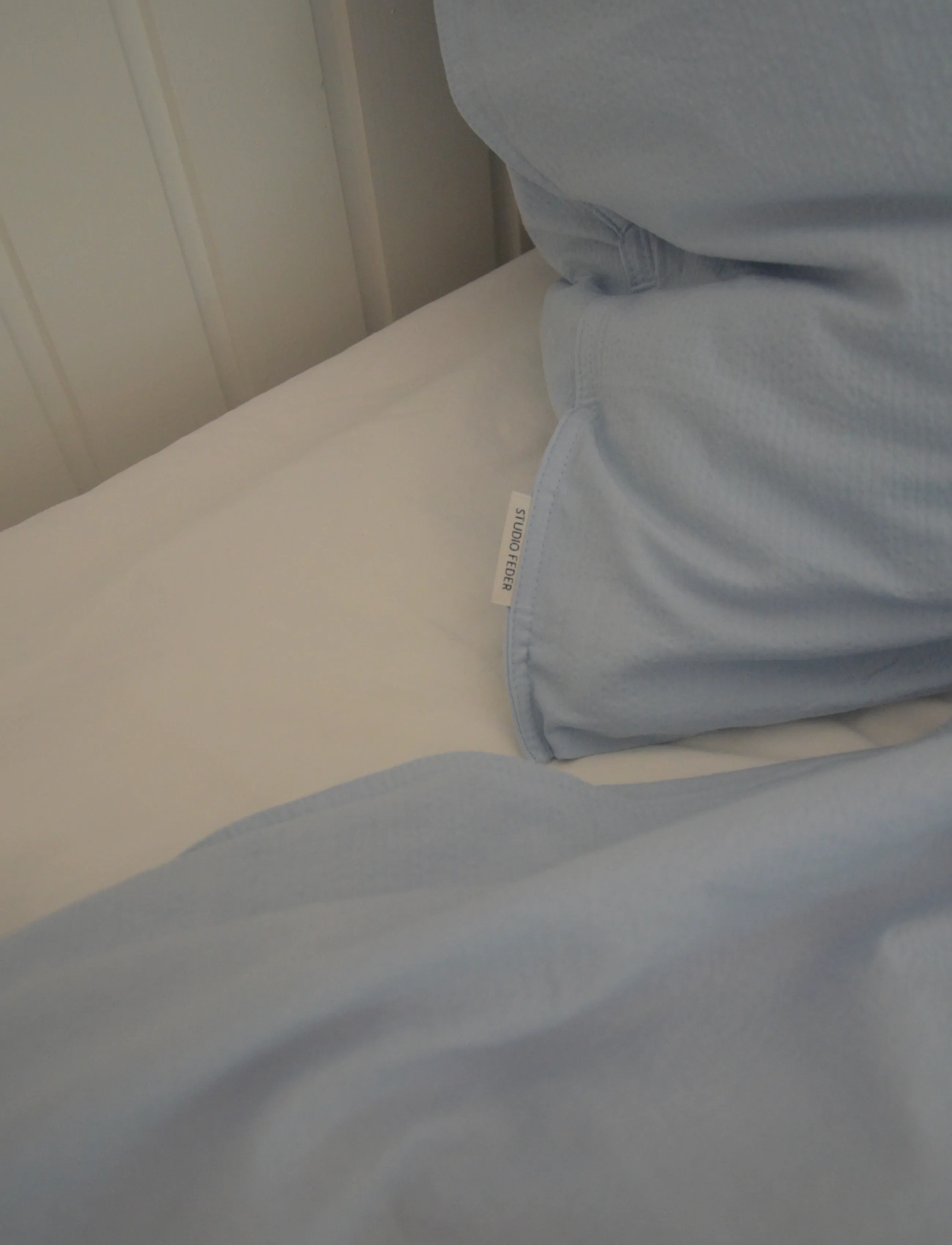 STUDIO FEDER - ADULT BEDDING SWEDISH SIZE - SEERSUCKER - påslakanset - ballad blue - 3