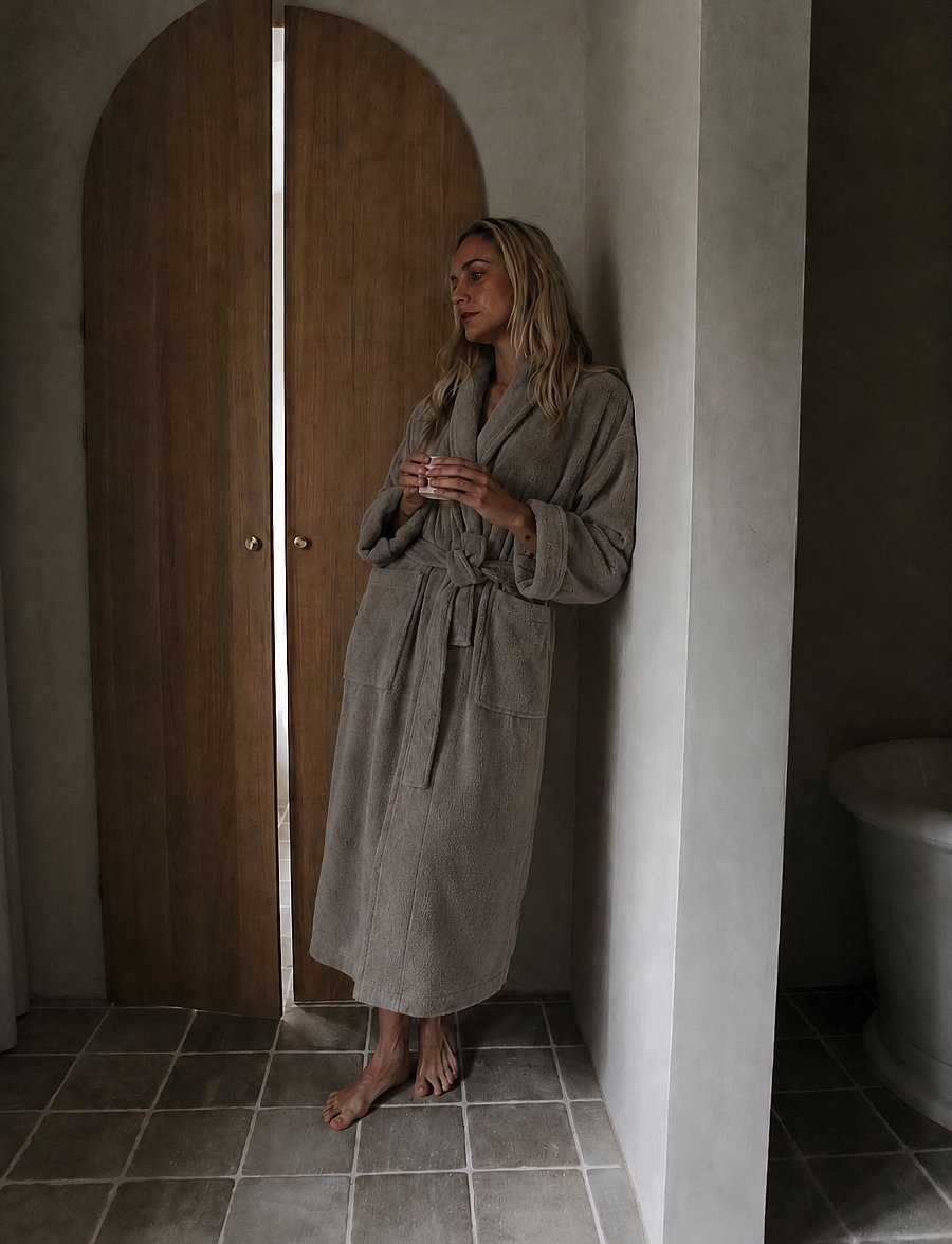STUDIO FEDER - MIA BATHROBE - nach preis einkaufen - pebble - 0