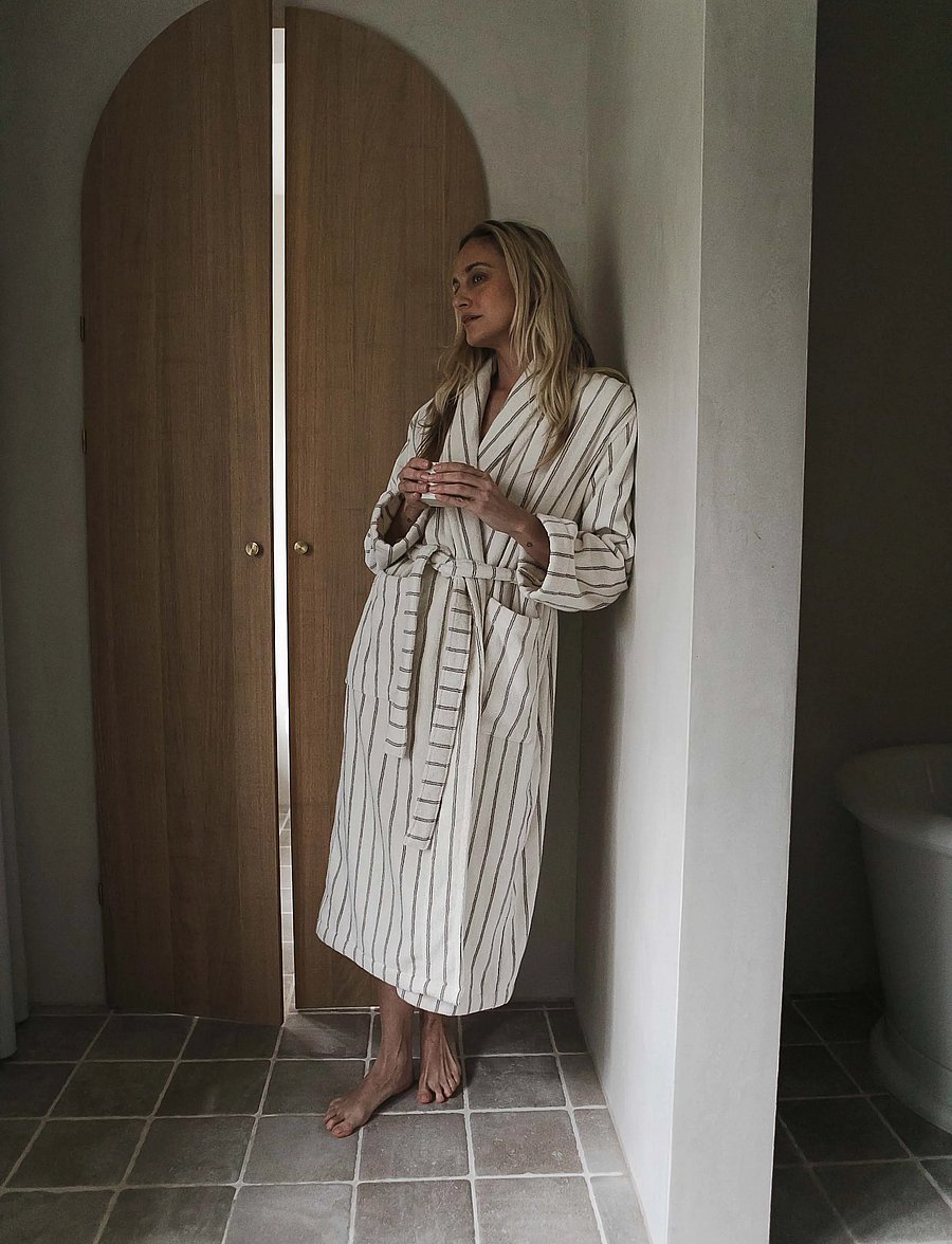 STUDIO FEDER - MIA BATHROBE - nach preis einkaufen - pebble rain - 0