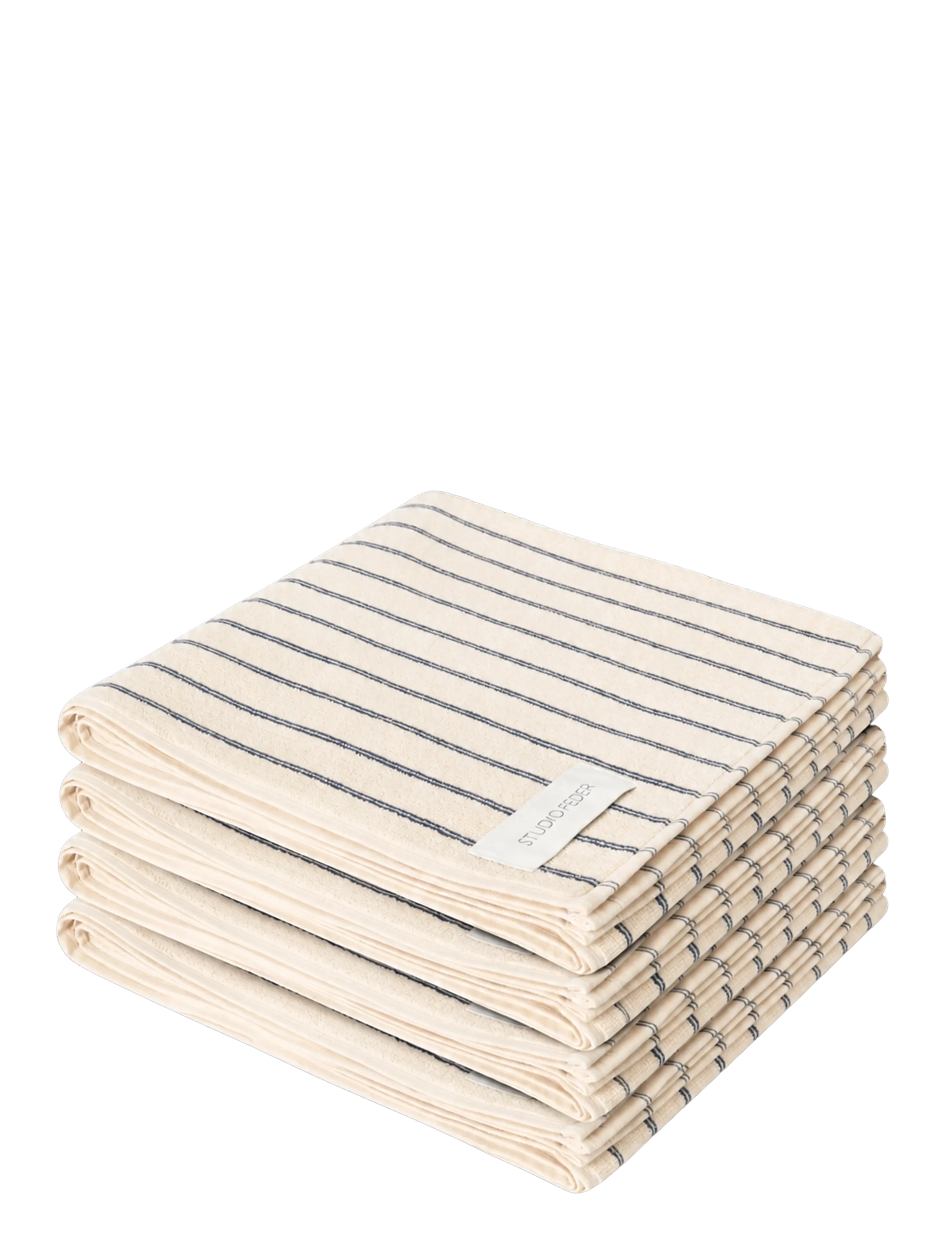 STUDIO FEDER UNA TOWEL 4-PACK - Vannitoa tekstiilid - NAVY RAIN / cream