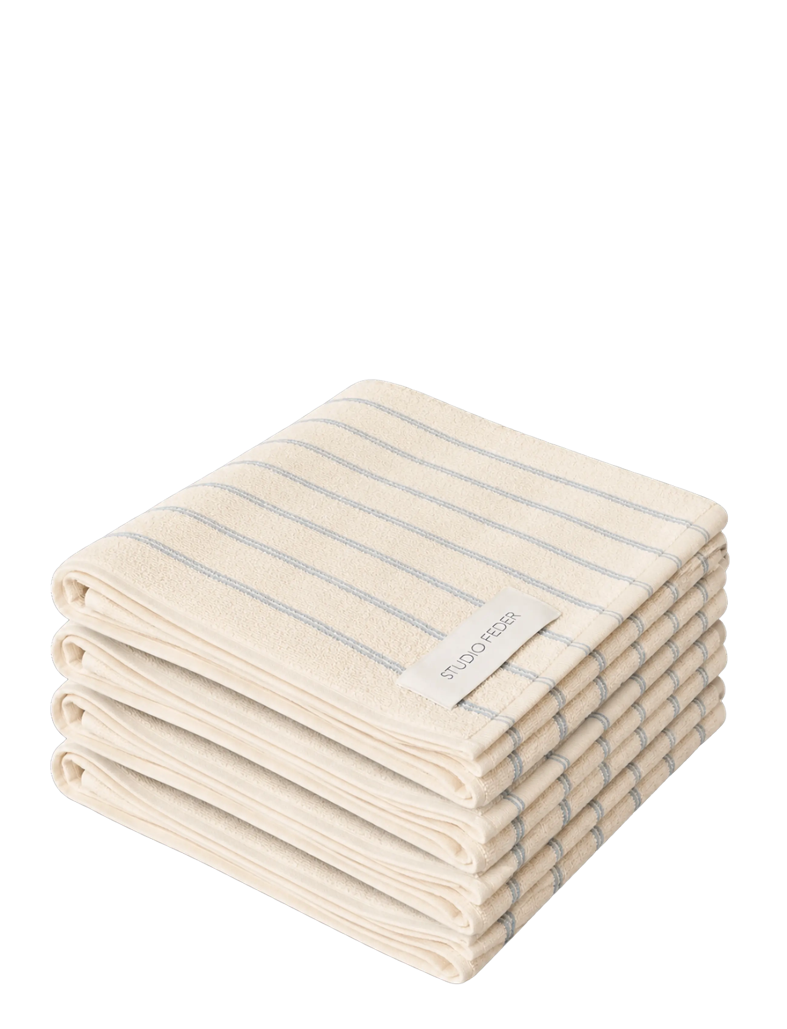 STUDIO FEDER UNA HANDDUK – 4 ST. - Handdukar - WATER RAIN / cream