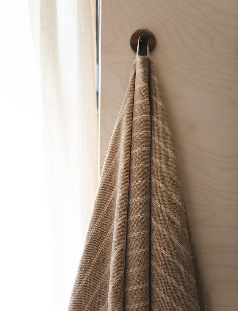 STUDIO FEDER - UNA TOWEL - badehåndklæder - sand beige rain - 2