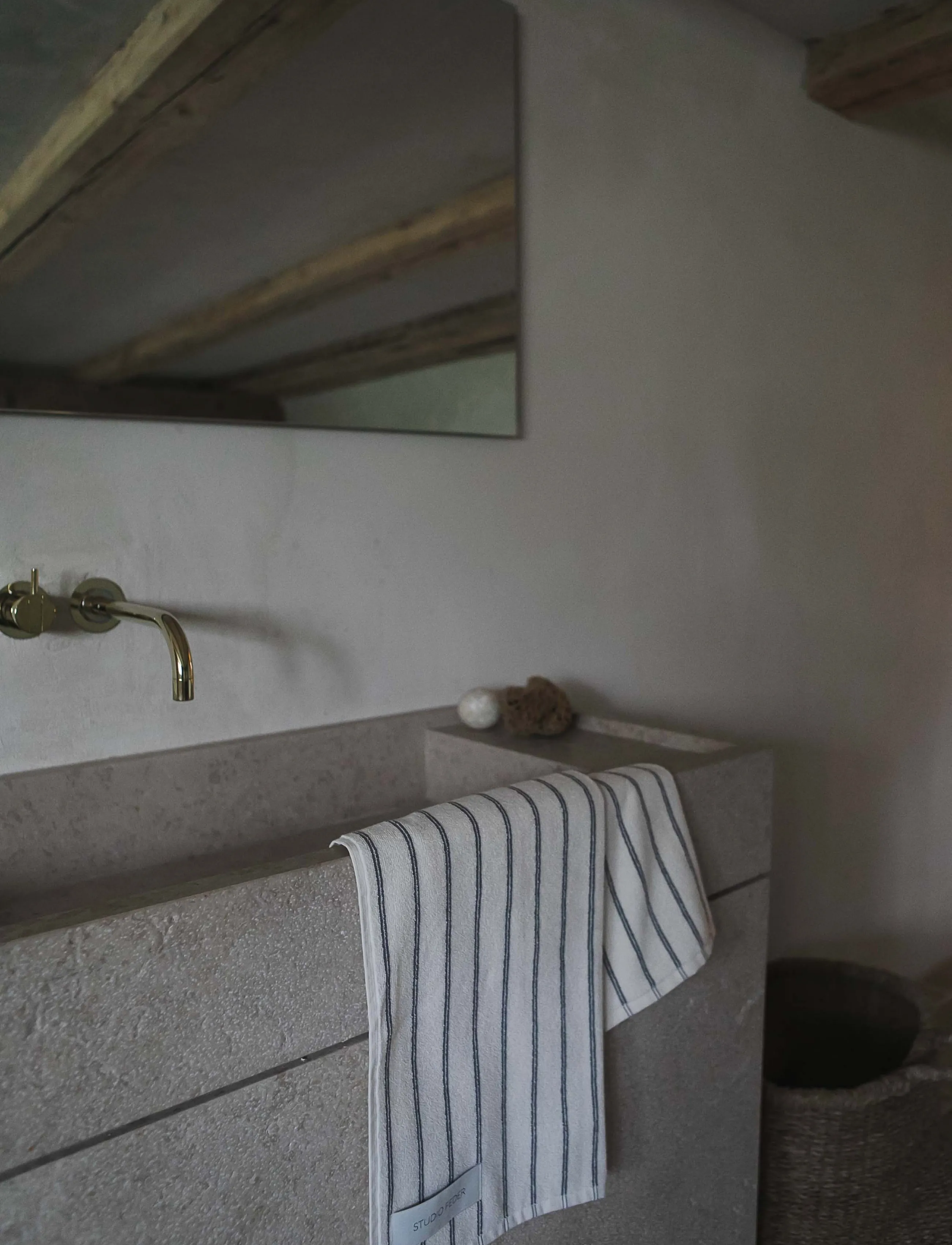 STUDIO FEDER Una Håndklæde, 70X 140, Towels & Bath Towels, Creme - Frauen