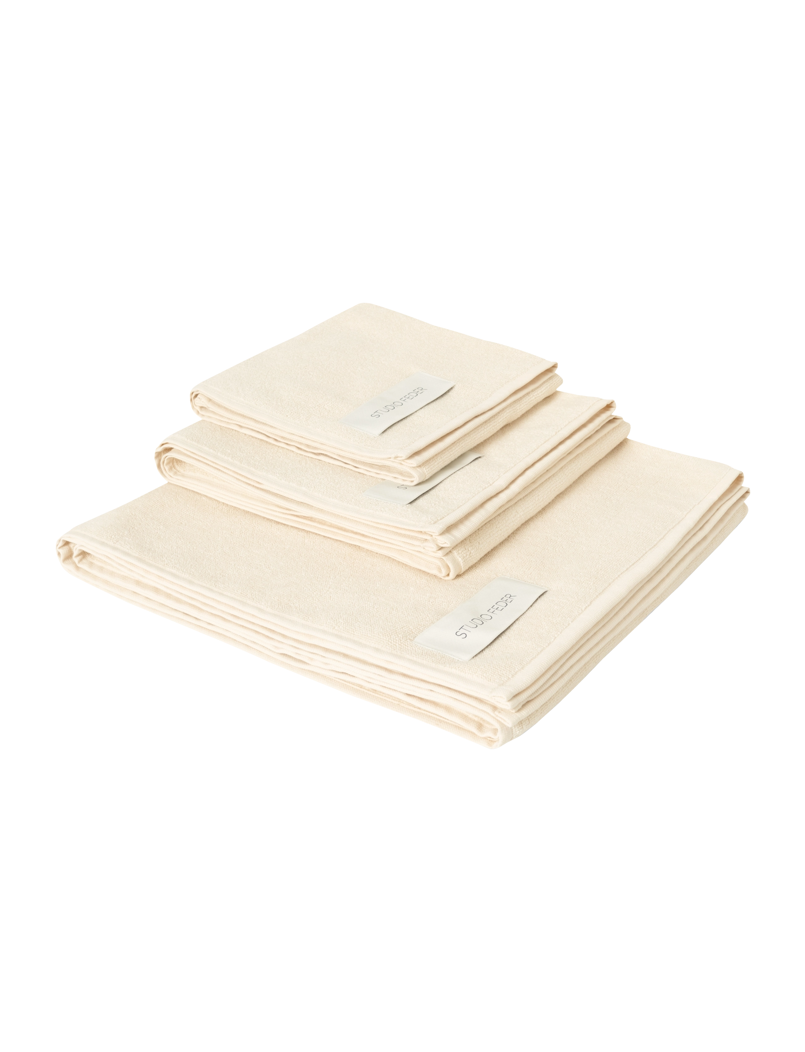 STUDIO FEDER UNA TOWEL - Textilien - UNDYED / yellow