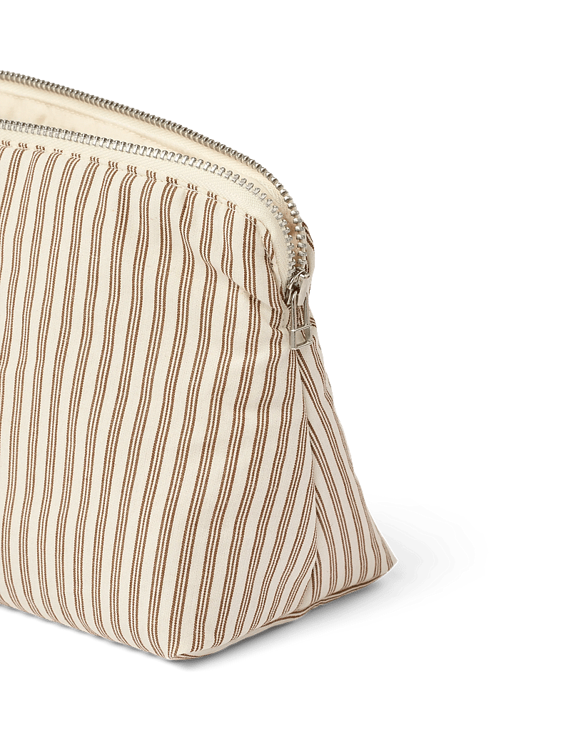 STUDIO FEDER - CELIA MINI TOILETRY BAG - daiktų laikymo maišeliai - brown beach stripe - 1