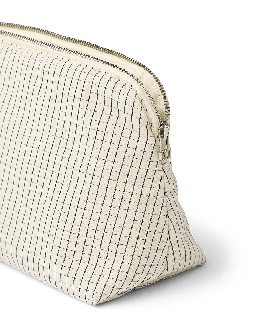STUDIO FEDER - CELIA MINI TOILETRY BAG - kosmetiktaschen - creme black plaid - 3