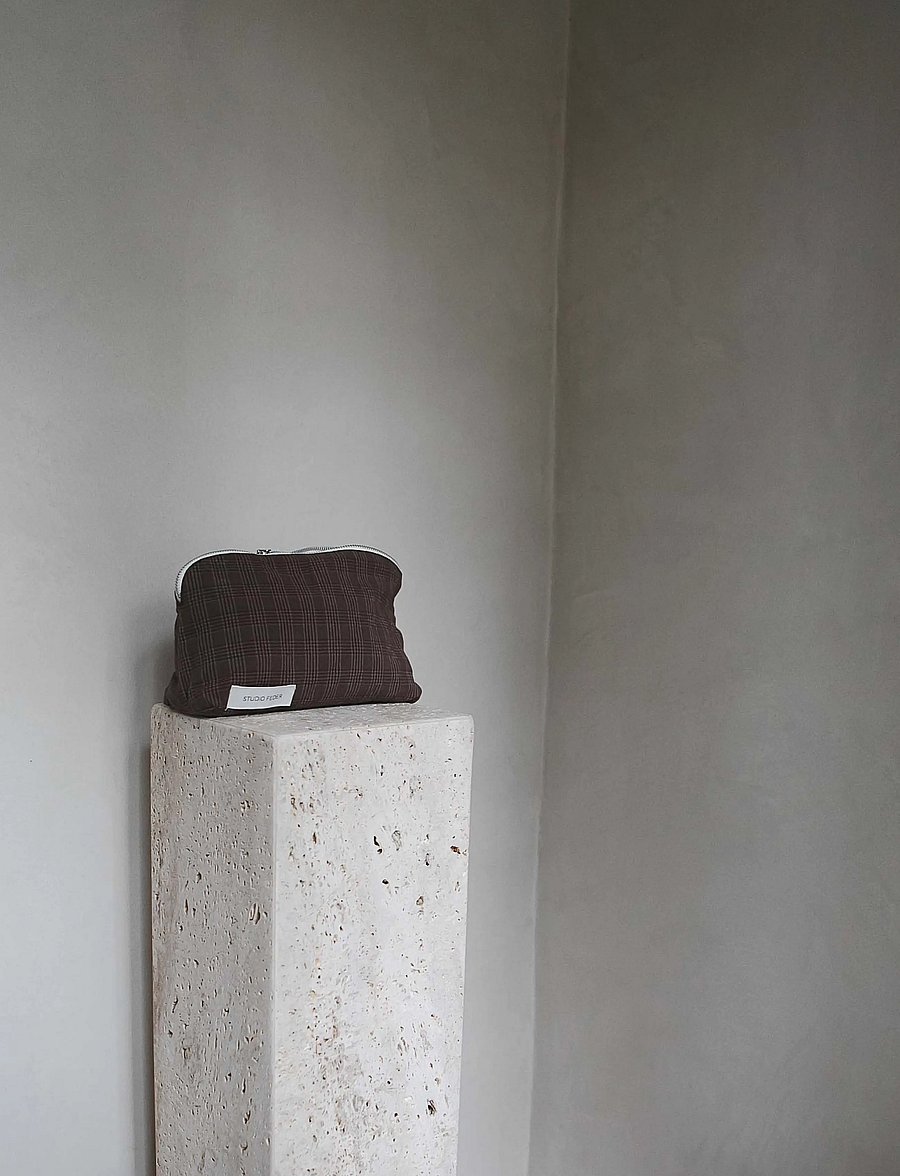 STUDIO FEDER - CELIA MINI TOILETRY BAG - kosmetiktaschen - bruno check - 2