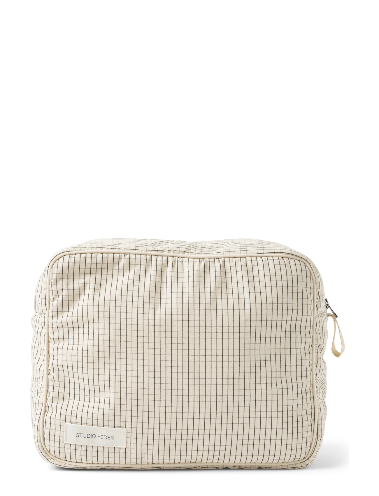 STUDIO FEDER OFELIA TOALETTVÄSKA - Väskor - CREME BLACK PLAID / cream