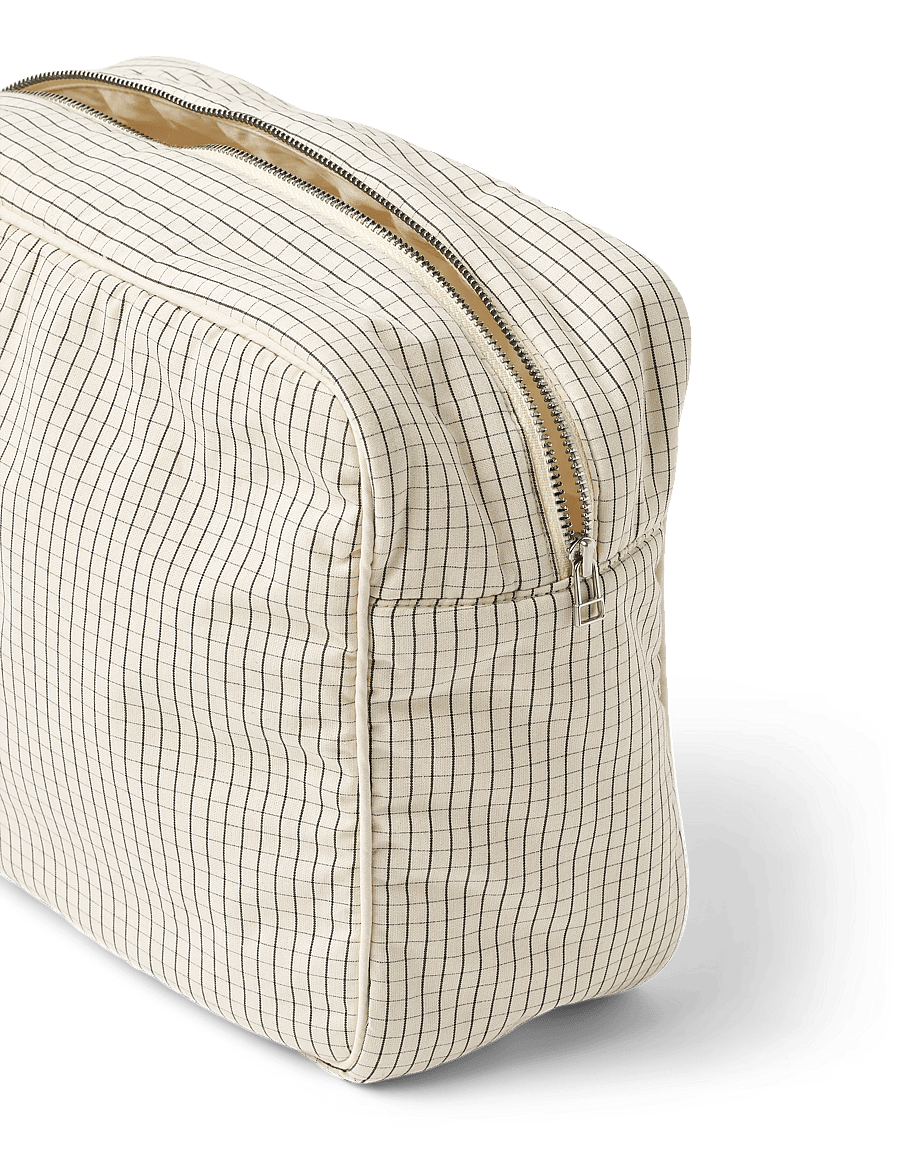 STUDIO FEDER - OFELIA TOALETTVÄSKA - sminkväskor - creme black plaid - 2