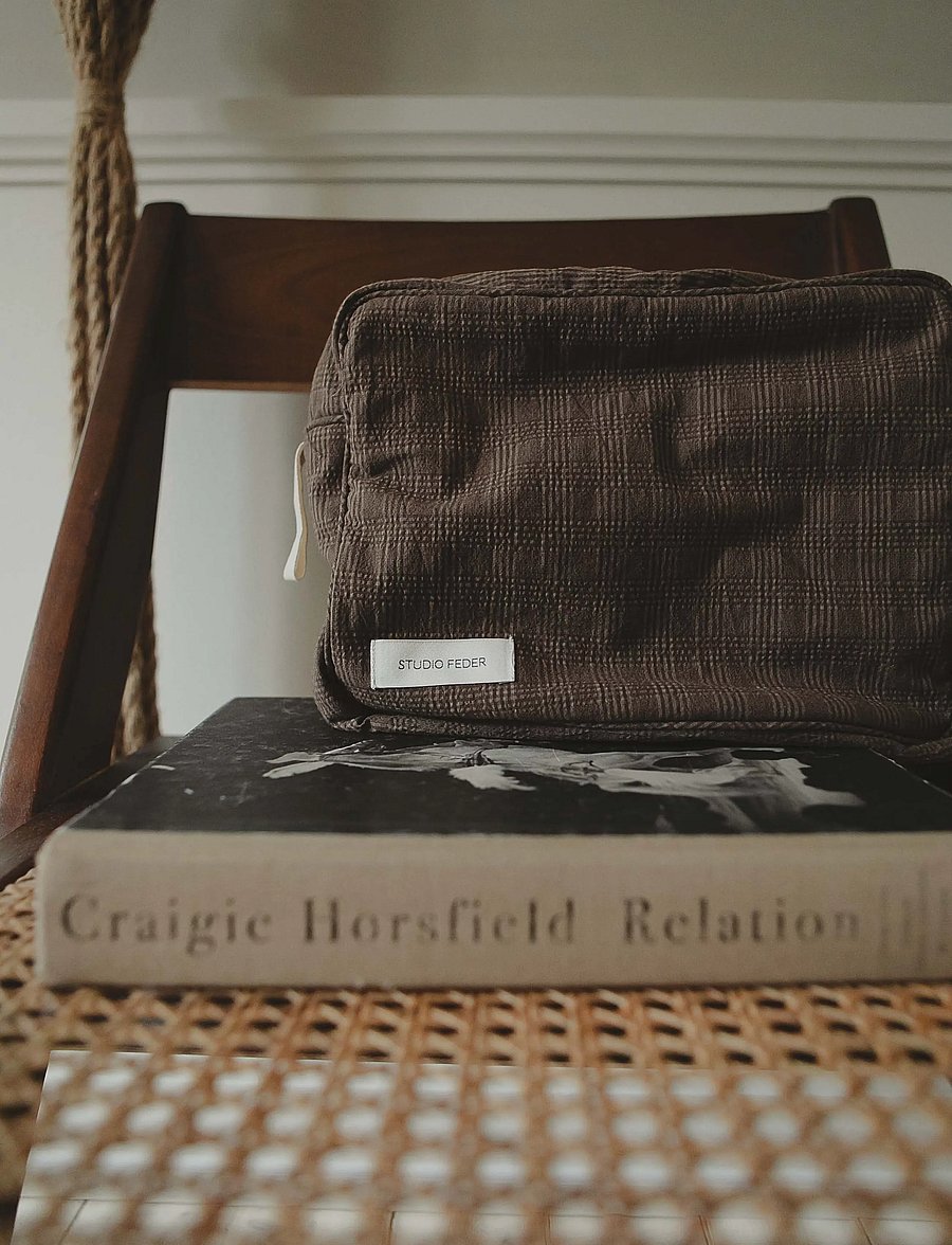 STUDIO FEDER - OFELIA TOILETRY BAG - kosmetiktaschen - bruno check - 0