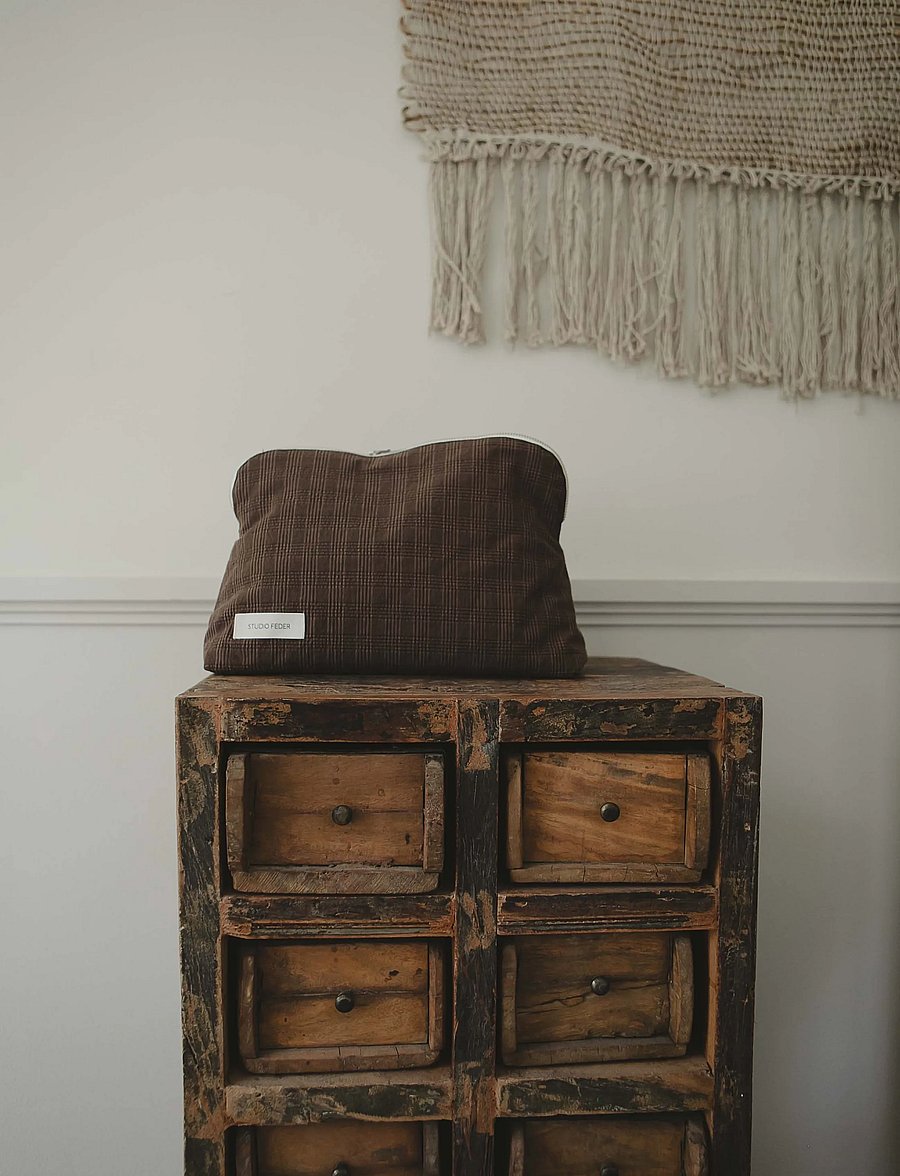 STUDIO FEDER - CELIA TOILETRY BAG - kosmetiktaschen - bruno check - 0