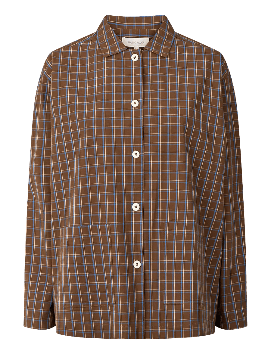 STUDIO FEDER - MALOU SHIRT - pikkade varrukatega särgid - chestnut - 0