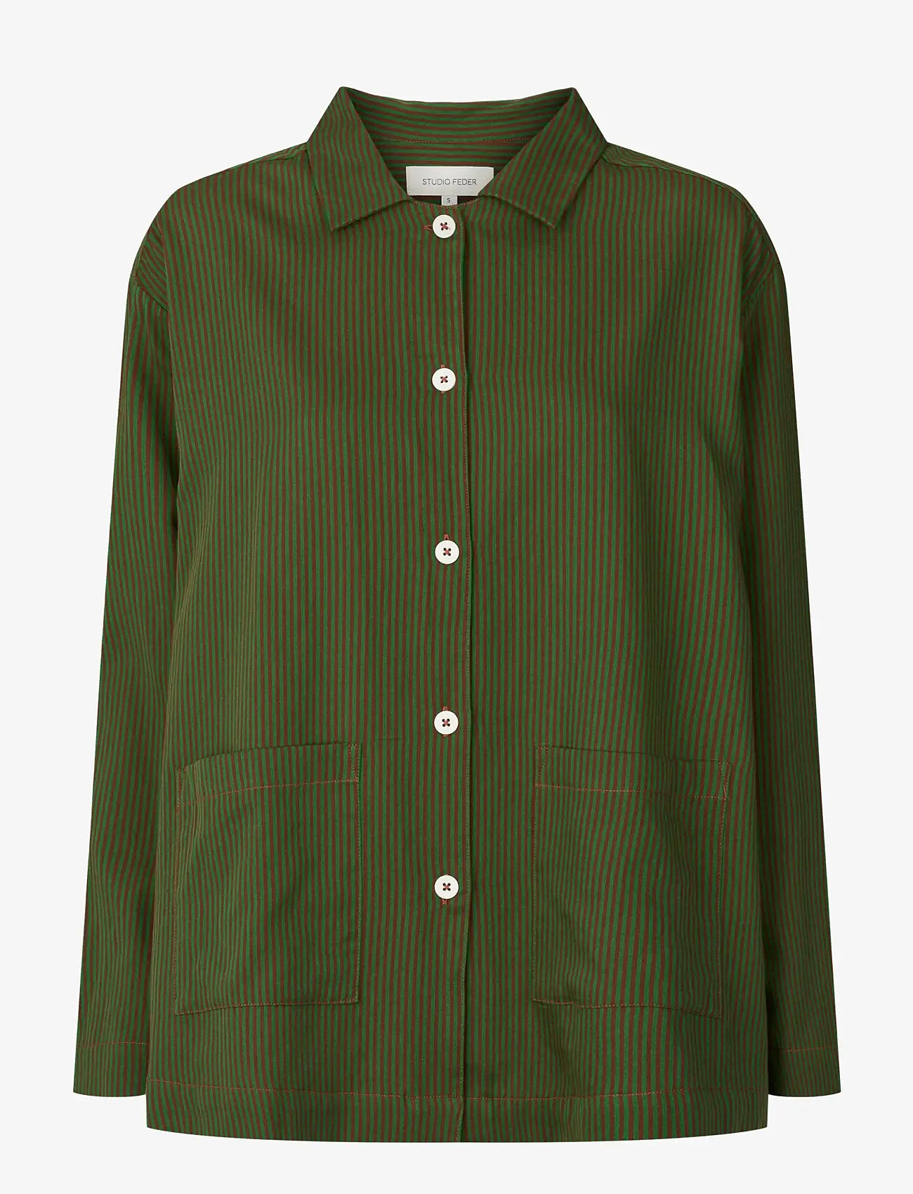 STUDIO FEDER - MALOU SHIRT - POPLIN - langærmede skjorter - picante - 0
