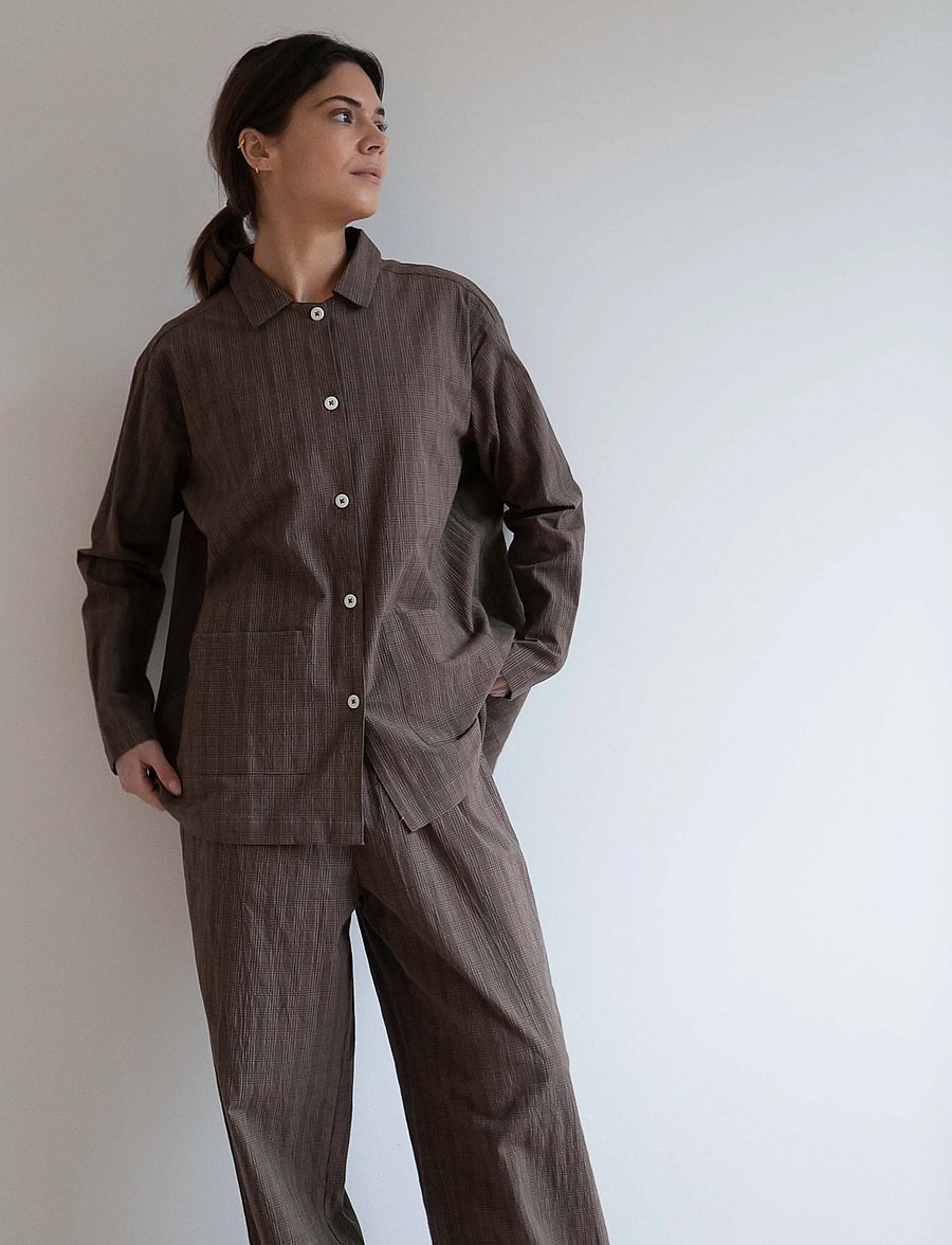 STUDIO FEDER - MALOU SHIRT - long-sleeved shirts - bruno check - 3