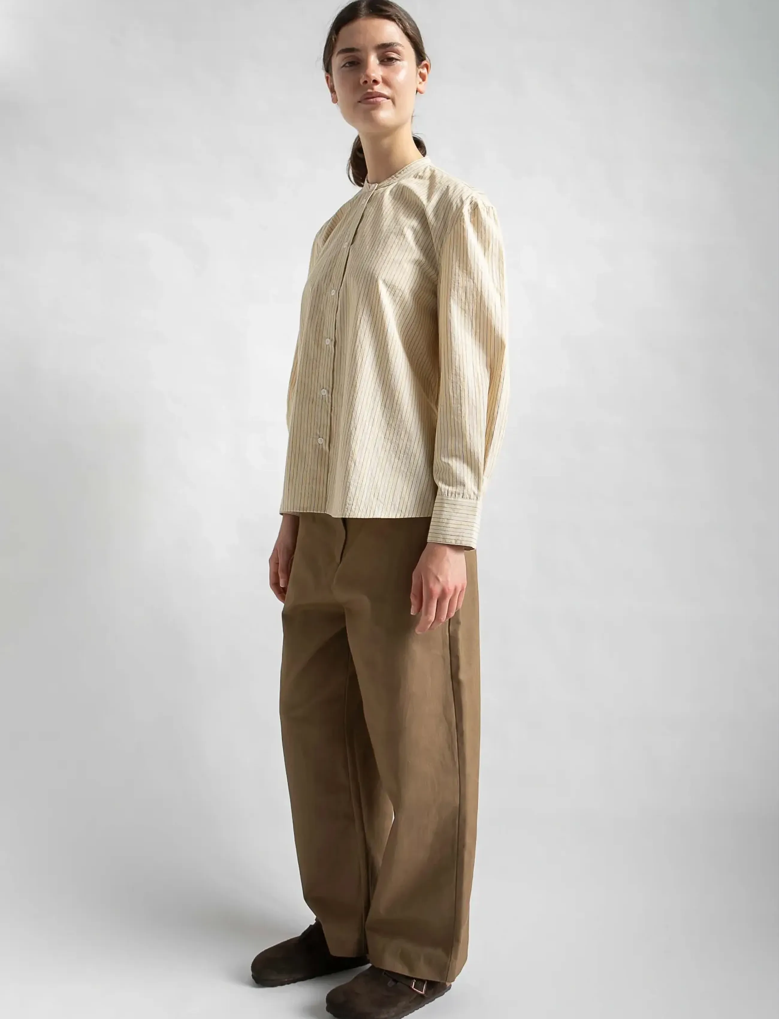 STUDIO FEDER Isolde Shirt, XS, Beige, Skjorter > Langærmede, Dame