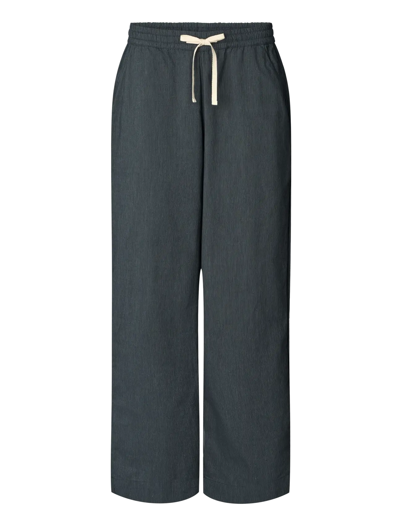 DAGMAR PANTS  - POPLIN - BLACK PINSTRIPE