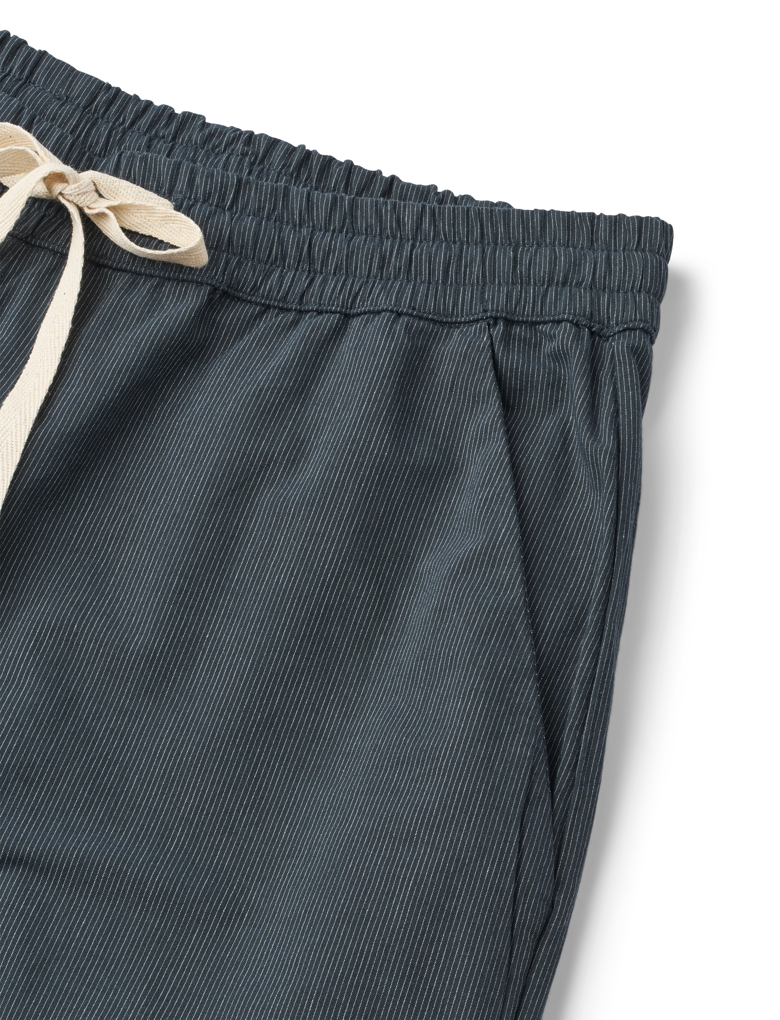 STUDIO FEDER - DAGMAR PANTS - laia säärega püksid - black pinstripe - 5