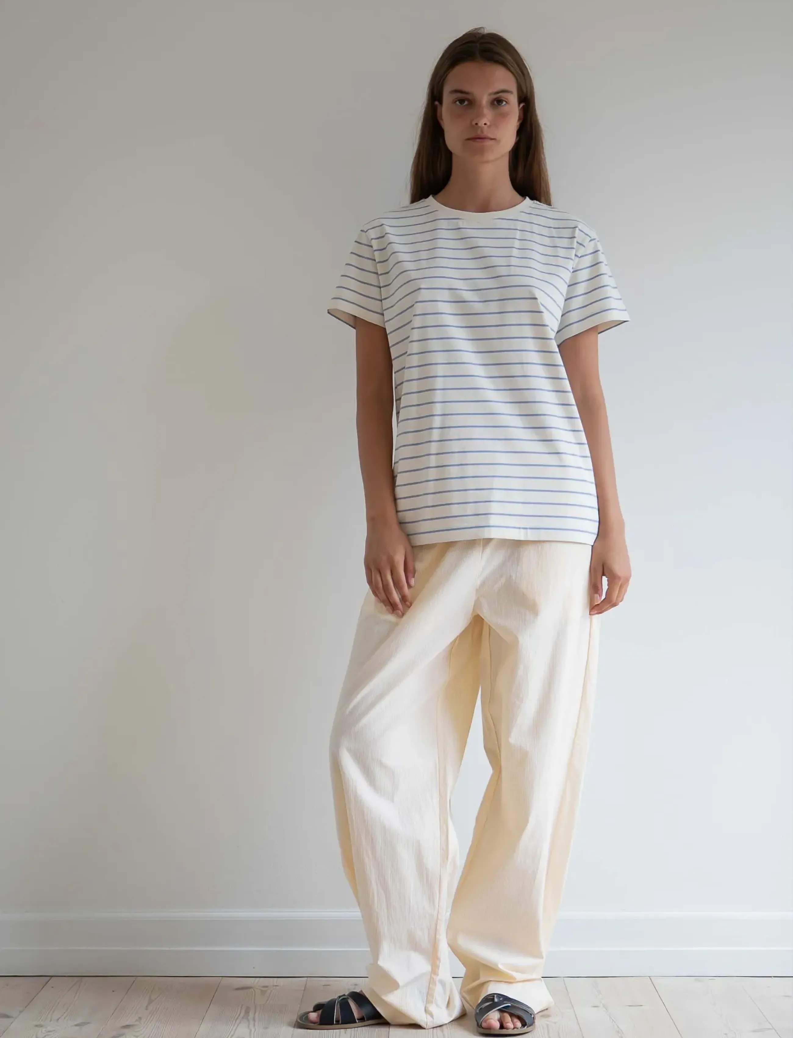 STUDIO FEDER DAGMAR PANTS - Büromode - MELLOW YELLOW / cream
