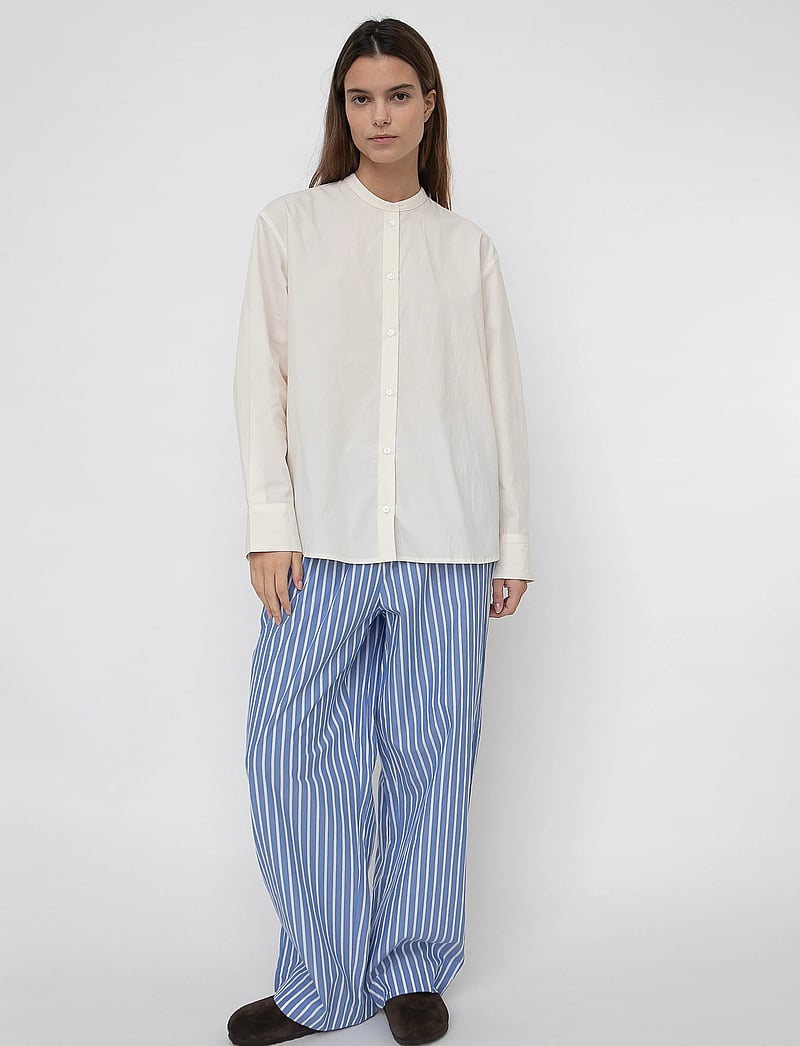 STUDIO FEDER - DAGMAR PANTS - POPLIN - vida byxor - odden - 0