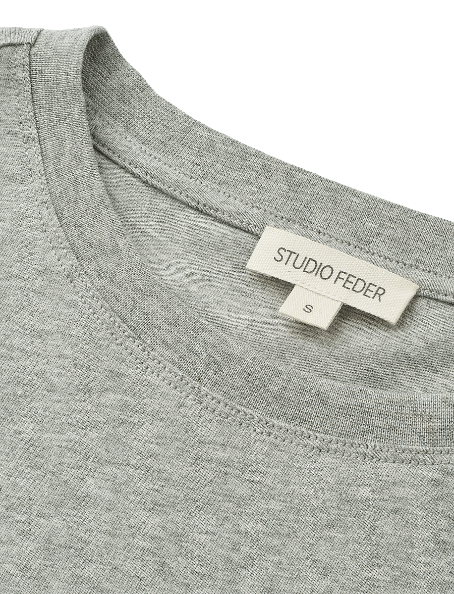 STUDIO FEDER - FREYA LS T-SHIRT - long-sleeved tops - grey melange - 2