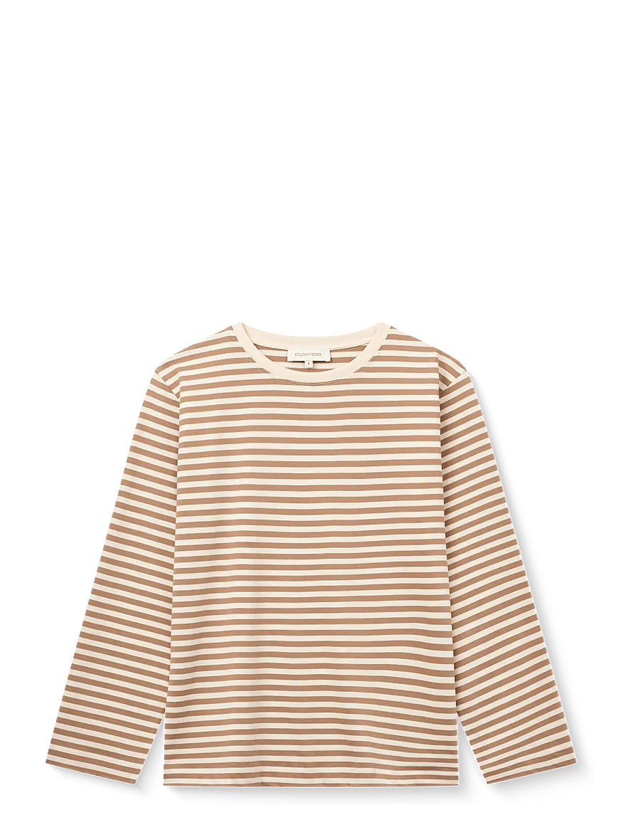 STUDIO FEDER - FREYA LS T-SHIRT - langärmlige tops - porta bella - 1