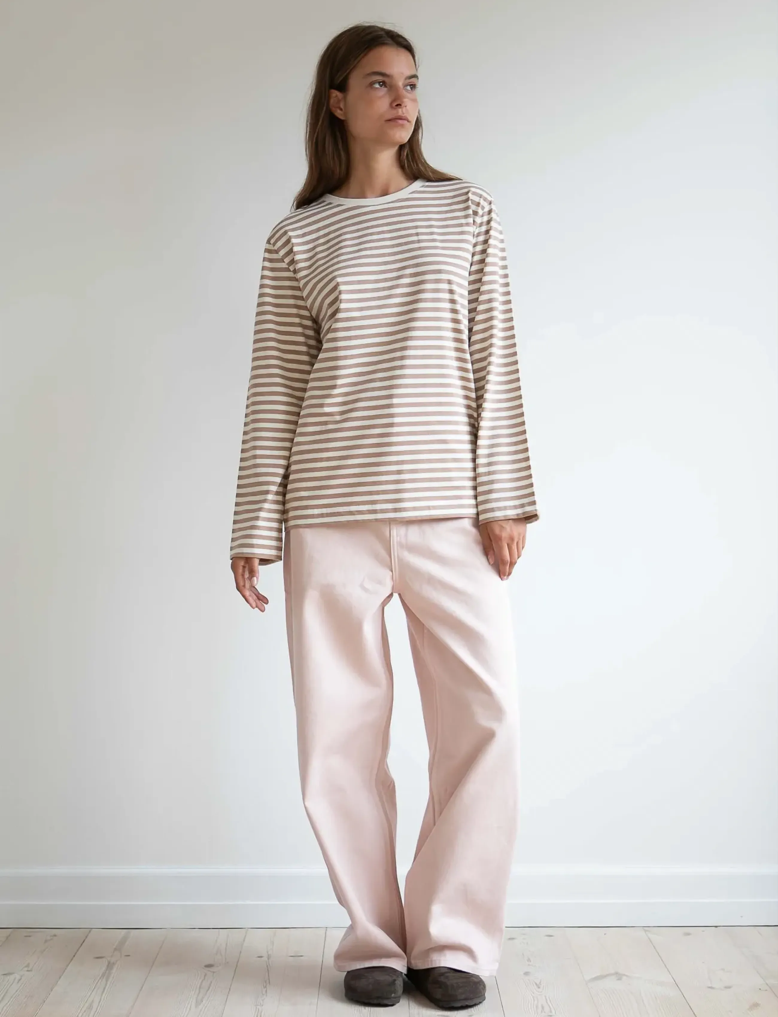 STUDIO FEDER FREYA LS T-SHIRT - T-shirts & Tops - PORTA BELLA / cream