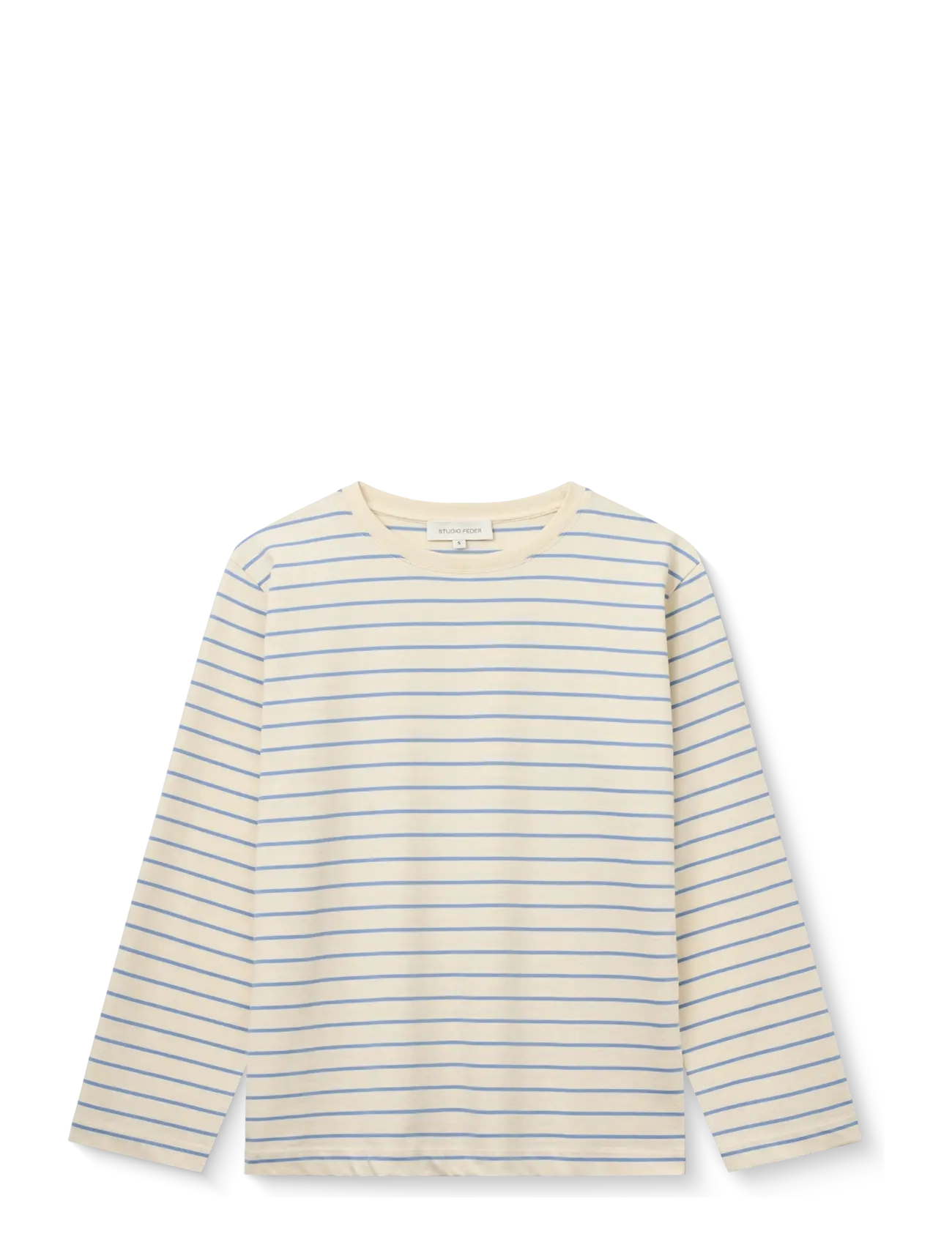 STUDIO FEDER FREYA LS T-SHIRT - Tøj - STILLWATER / cream