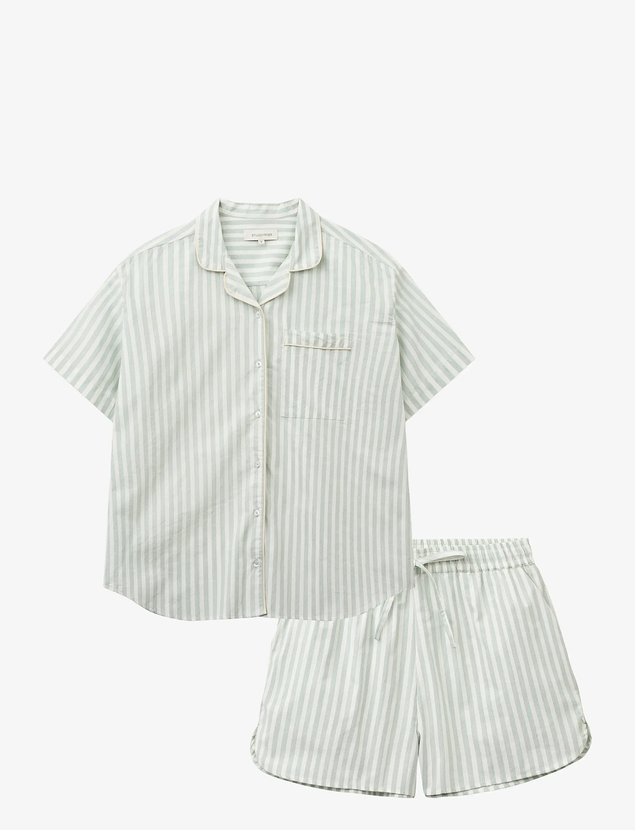 STUDIO FEDER - ESTHER PAJAMA - pyjamas - soft mint stripe - 1