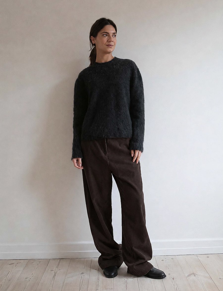 STUDIO FEDER - OLINE PANTS - dark brown - 0