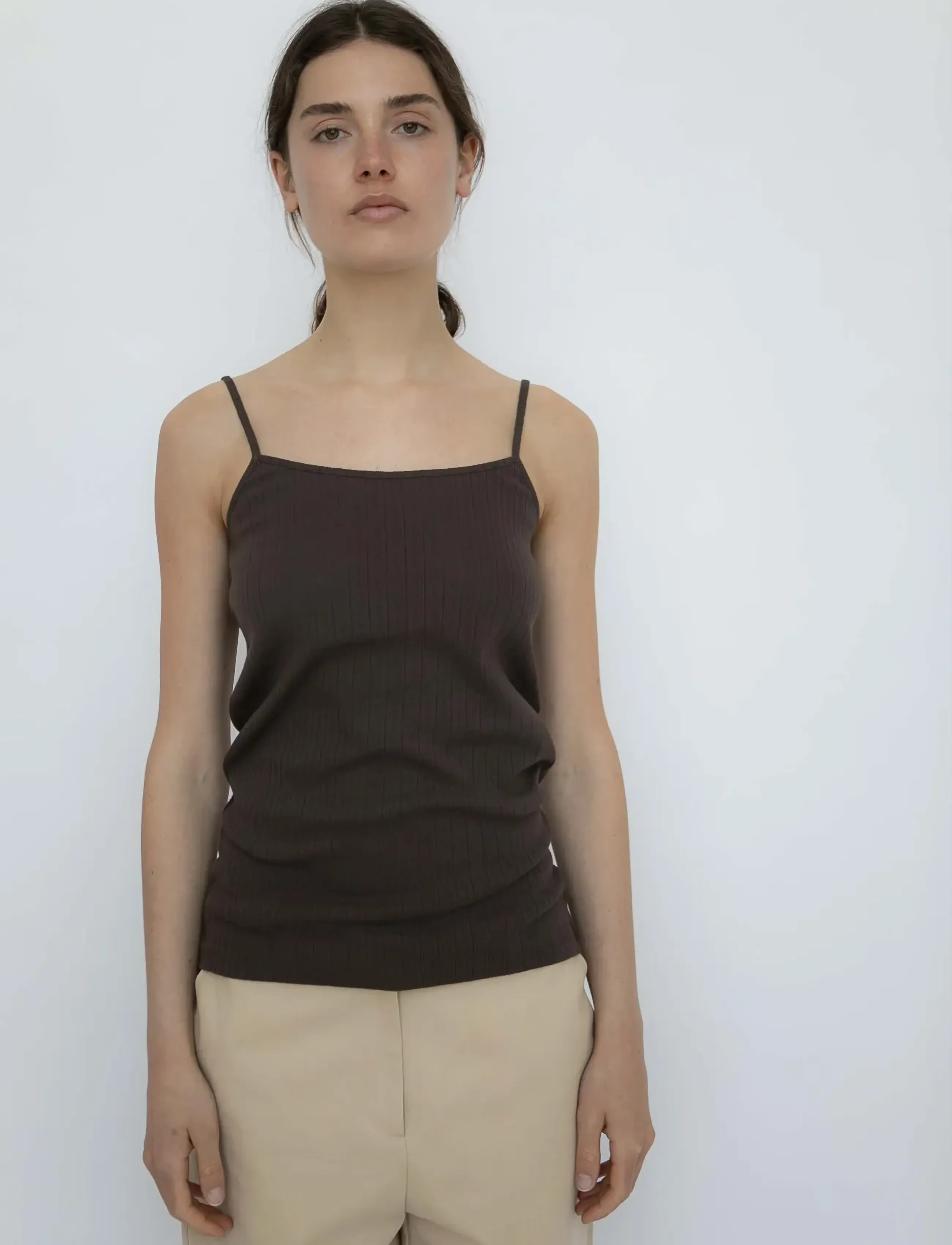 STUDIO FEDER CLARA TOP - Tanktops - BLACK / brown