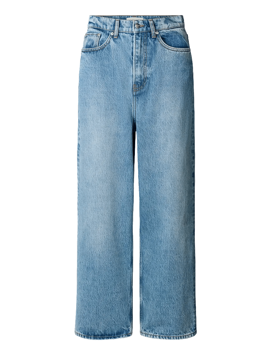 STUDIO FEDER - EVELYN JEANS - laia säärega teksad - blue wash - 1