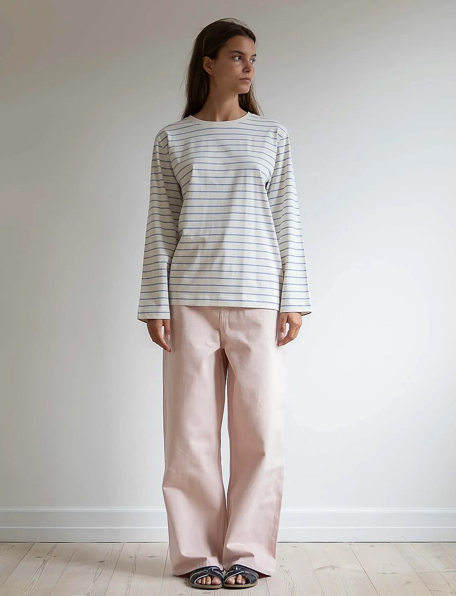 STUDIO FEDER - EVELYN JEANS - hosen mit weitem bein - soft pink - 5