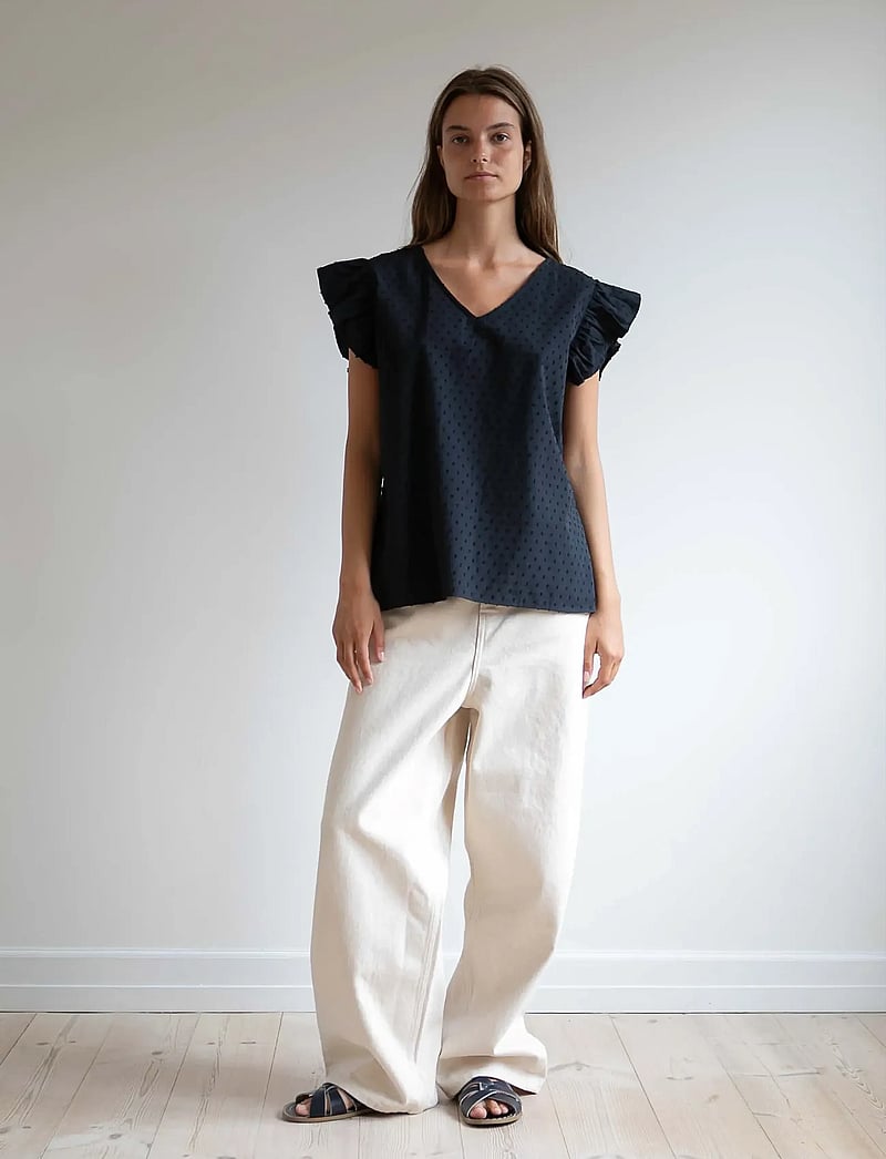 STUDIO FEDER - EVELYN JEANS - hosen mit weitem bein - undyed - 5