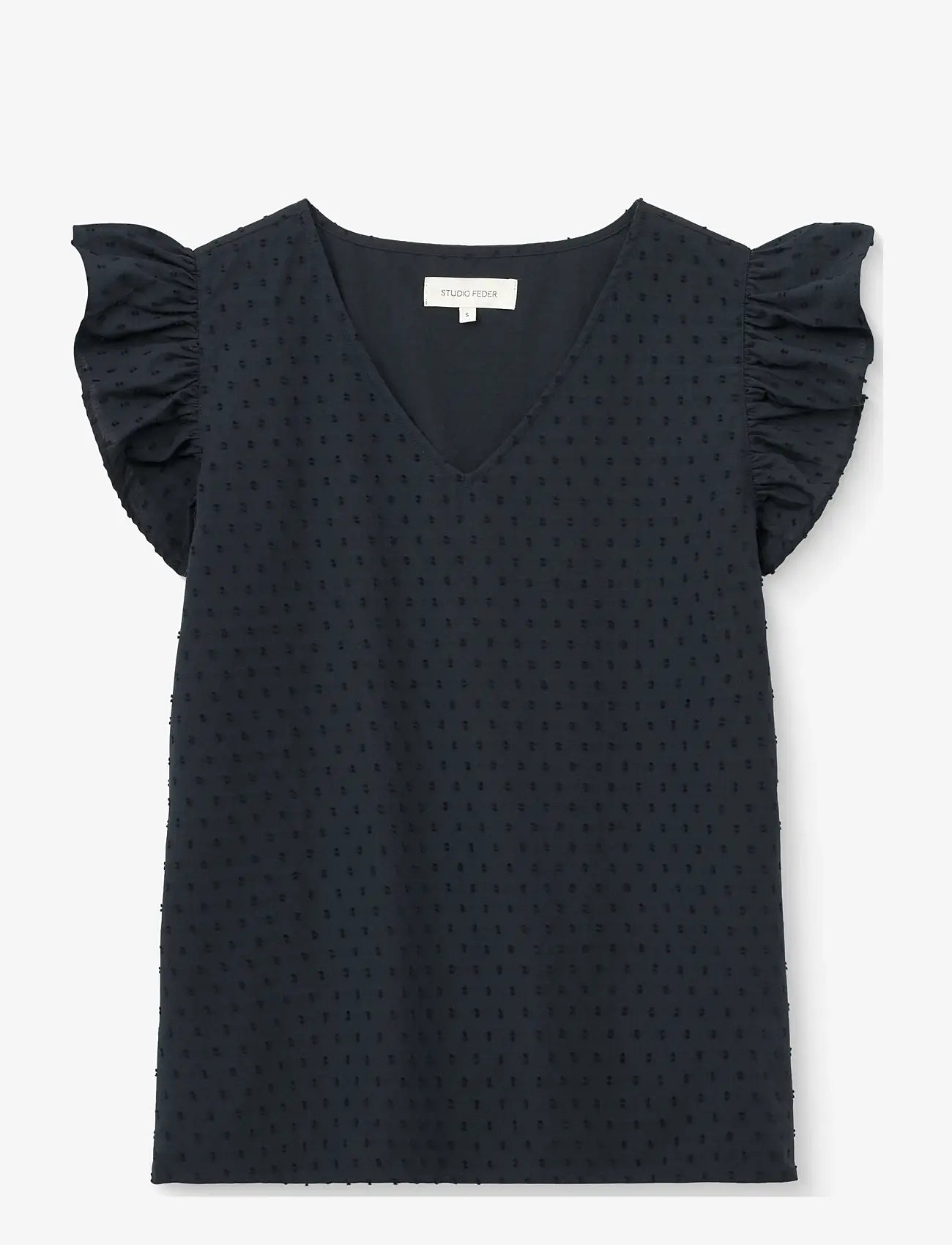 STUDIO FEDER - YRSA TOP - kurzämlige blusen - black - 1