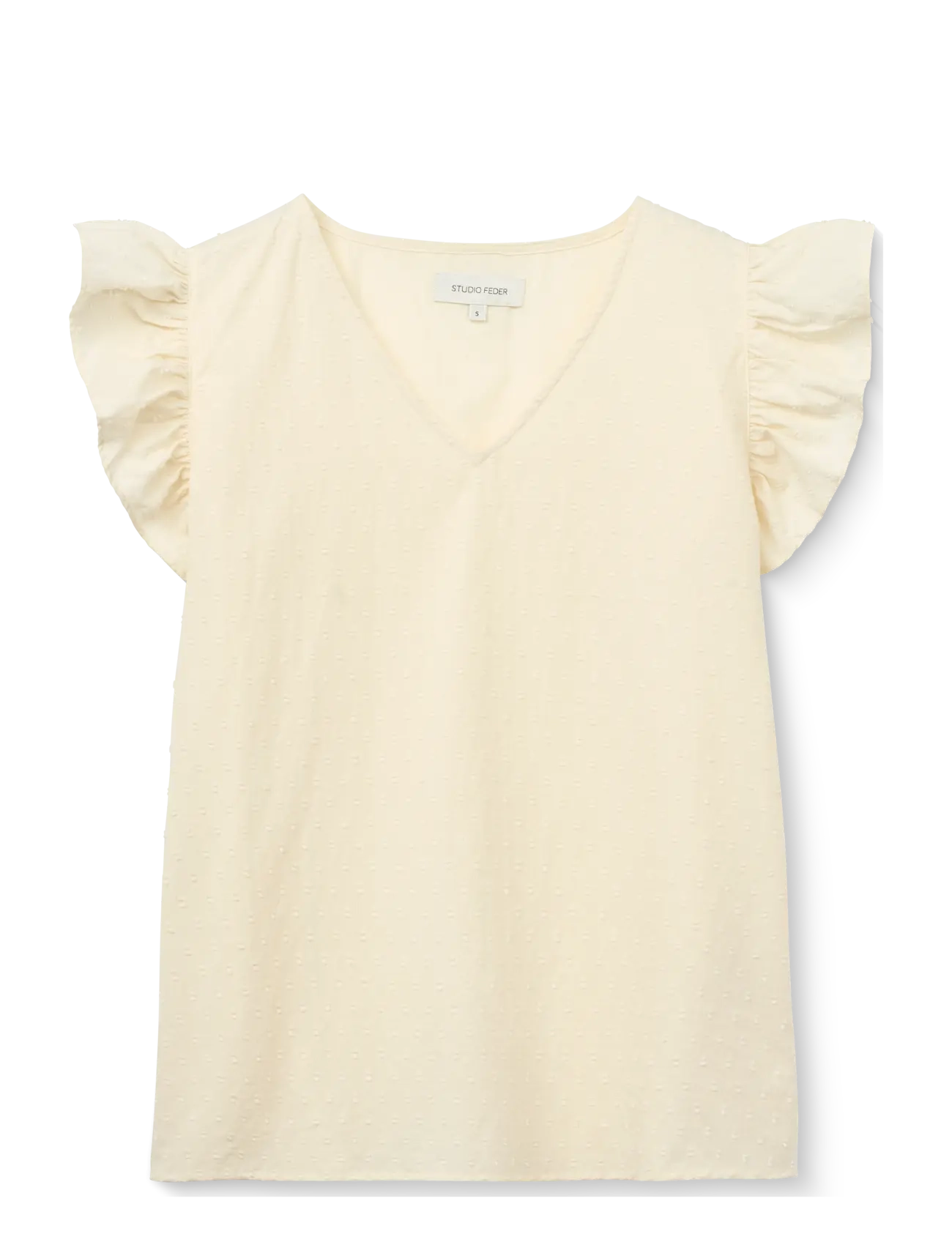 STUDIO FEDER Yrsa Oberteil Cream - L - Damen