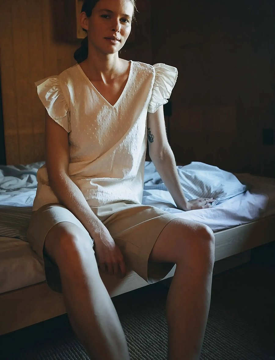 STUDIO FEDER - YRSA TOP - kurzärmelige blusen - undyed - 3