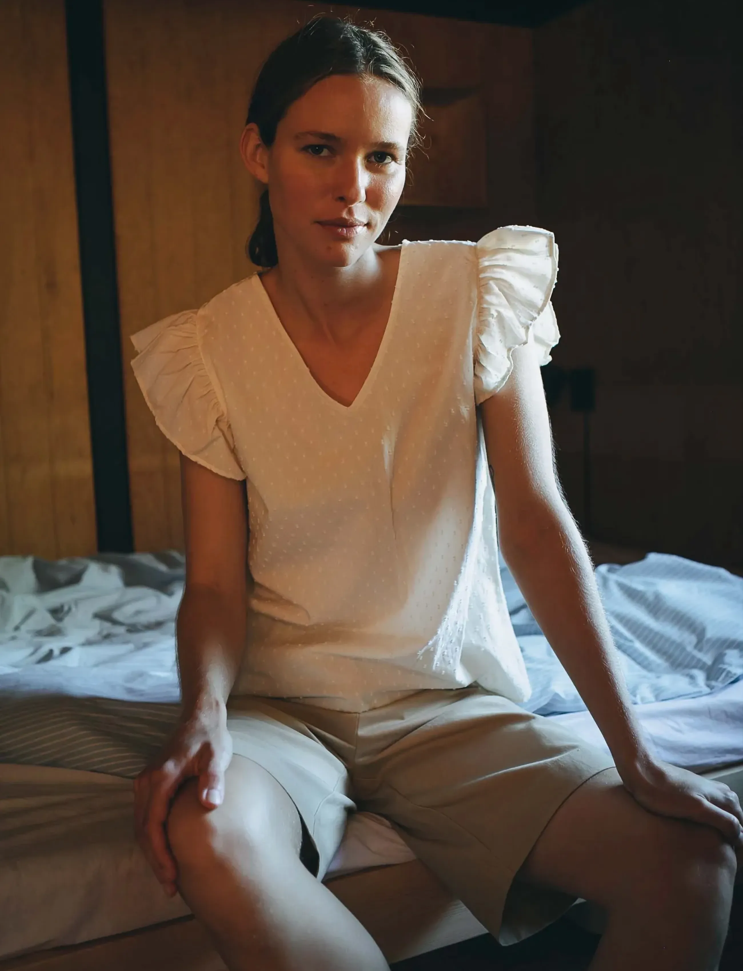 STUDIO FEDER - YRSA TOP - kurzärmelige blusen - undyed - 4