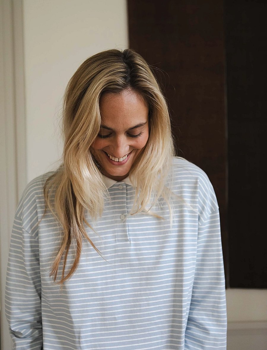 STUDIO FEDER - PAULINE POLO - poloshirts - cloud blue stripe - 3