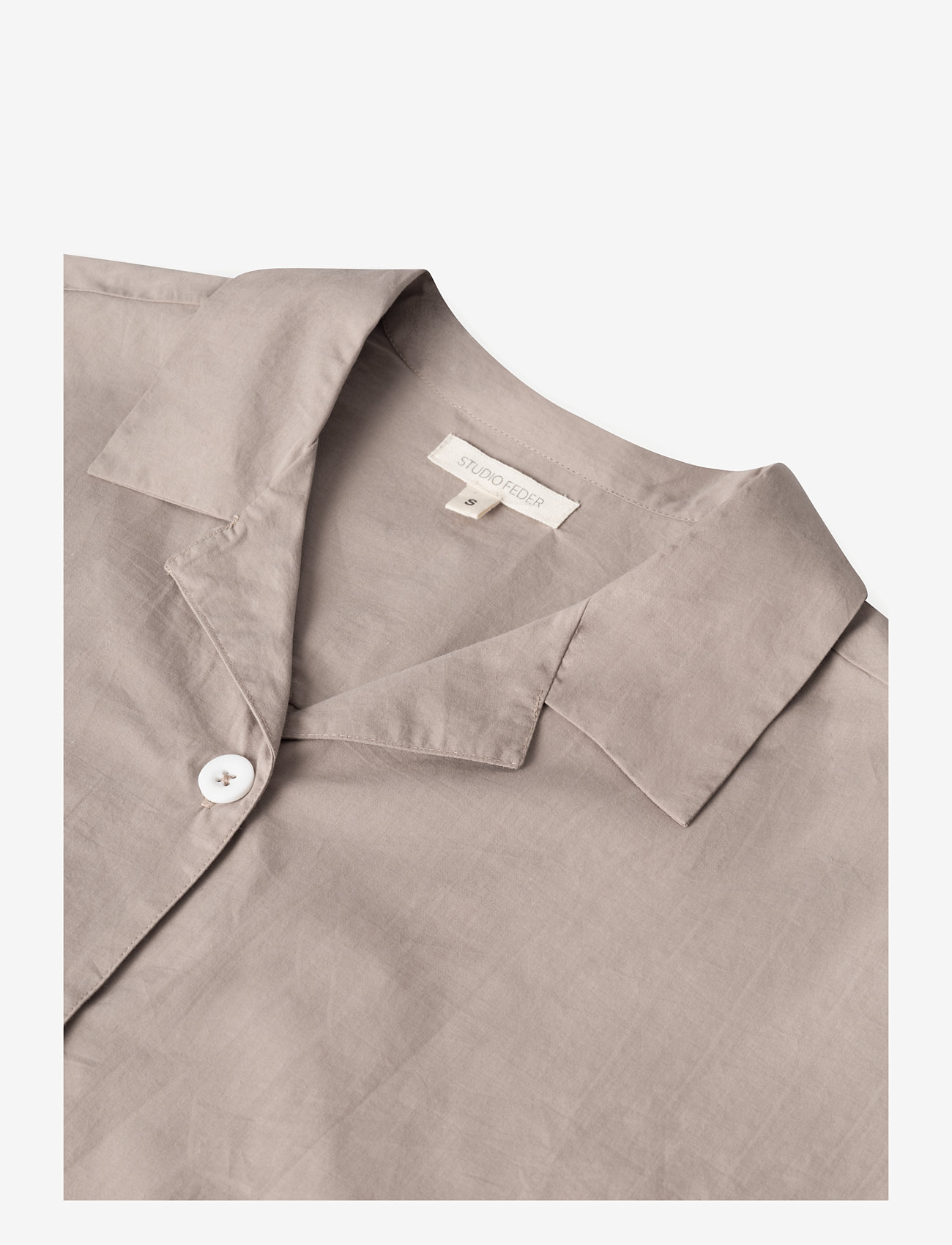 STUDIO FEDER - SILJA SHIRT - TAUPE - long-sleeved shirts - taupe - 1