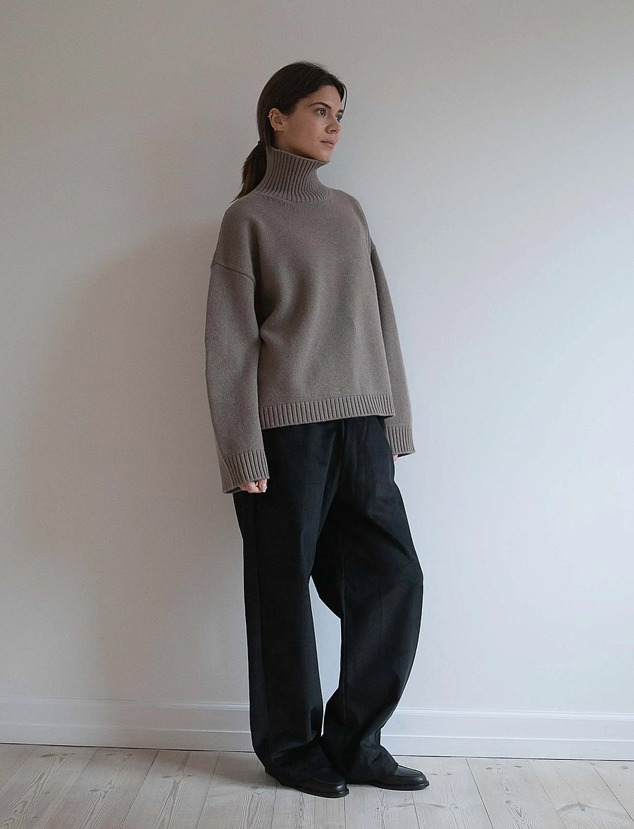 STUDIO FEDER - BELLA PANTS - wide leg trousers - black - 3