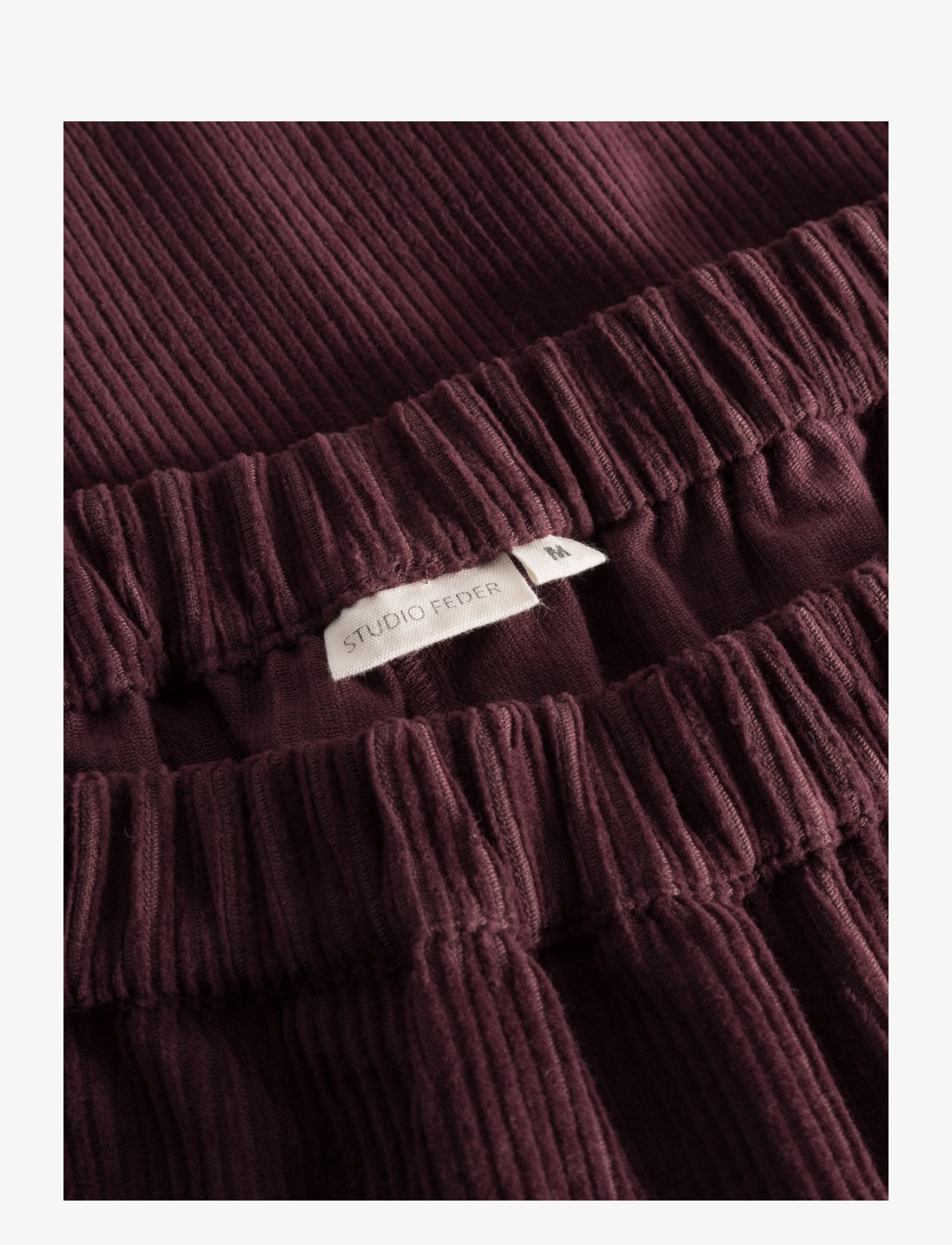 STUDIO FEDER - BELLA PANTS - bukser med brede ben - burgundy - 4